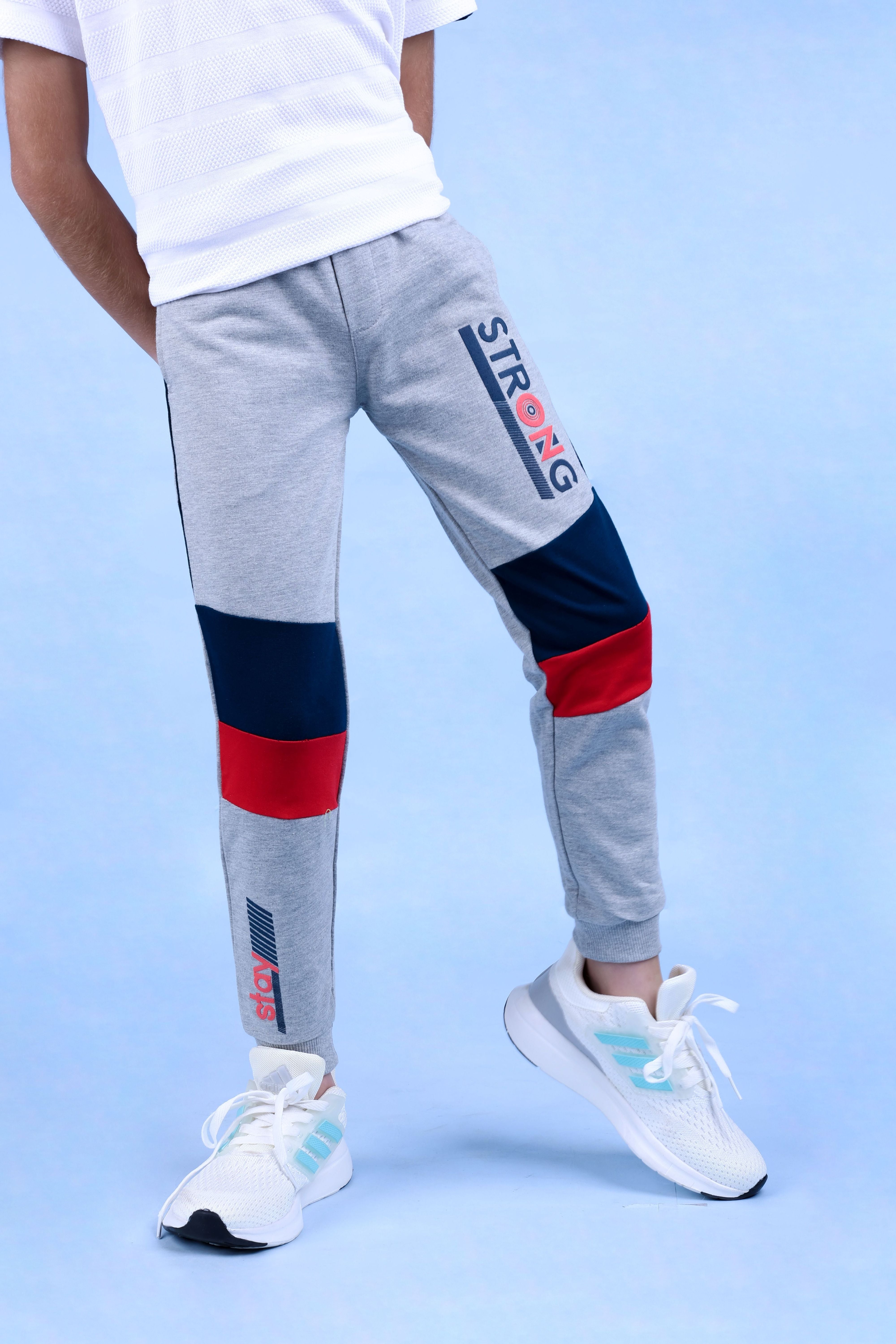 Cotton Loopknit Full Length Fancy Pattern Joggers