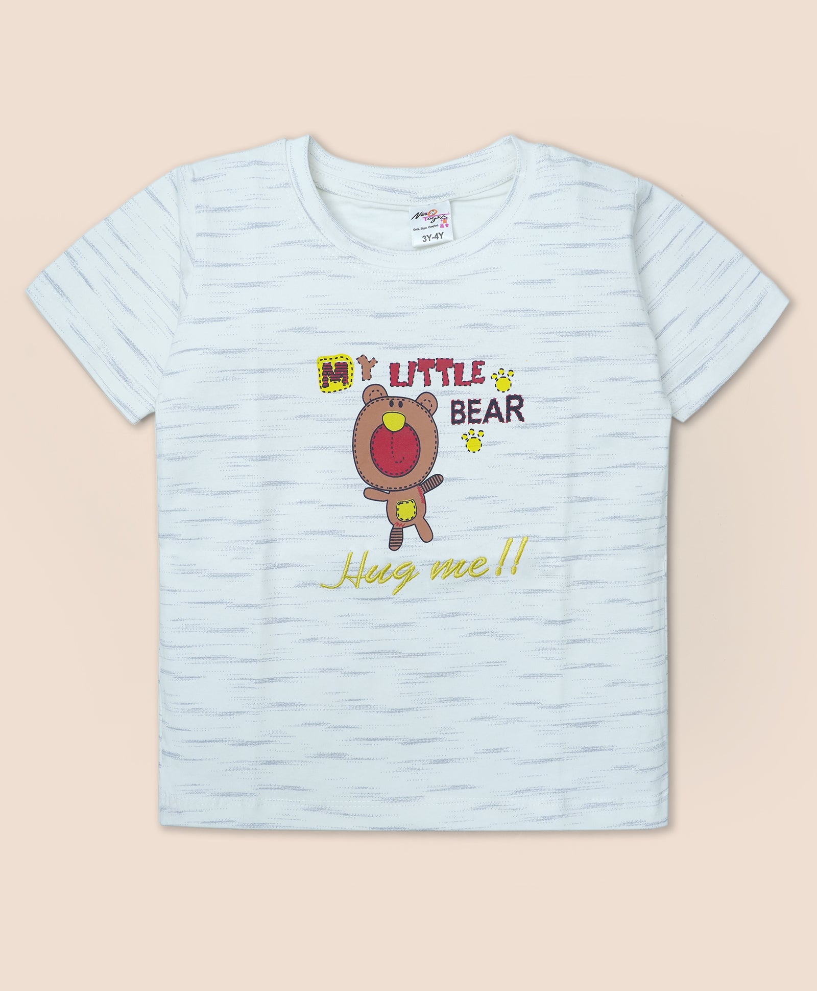 Cotton Bear Printed Half Sleeves Tee