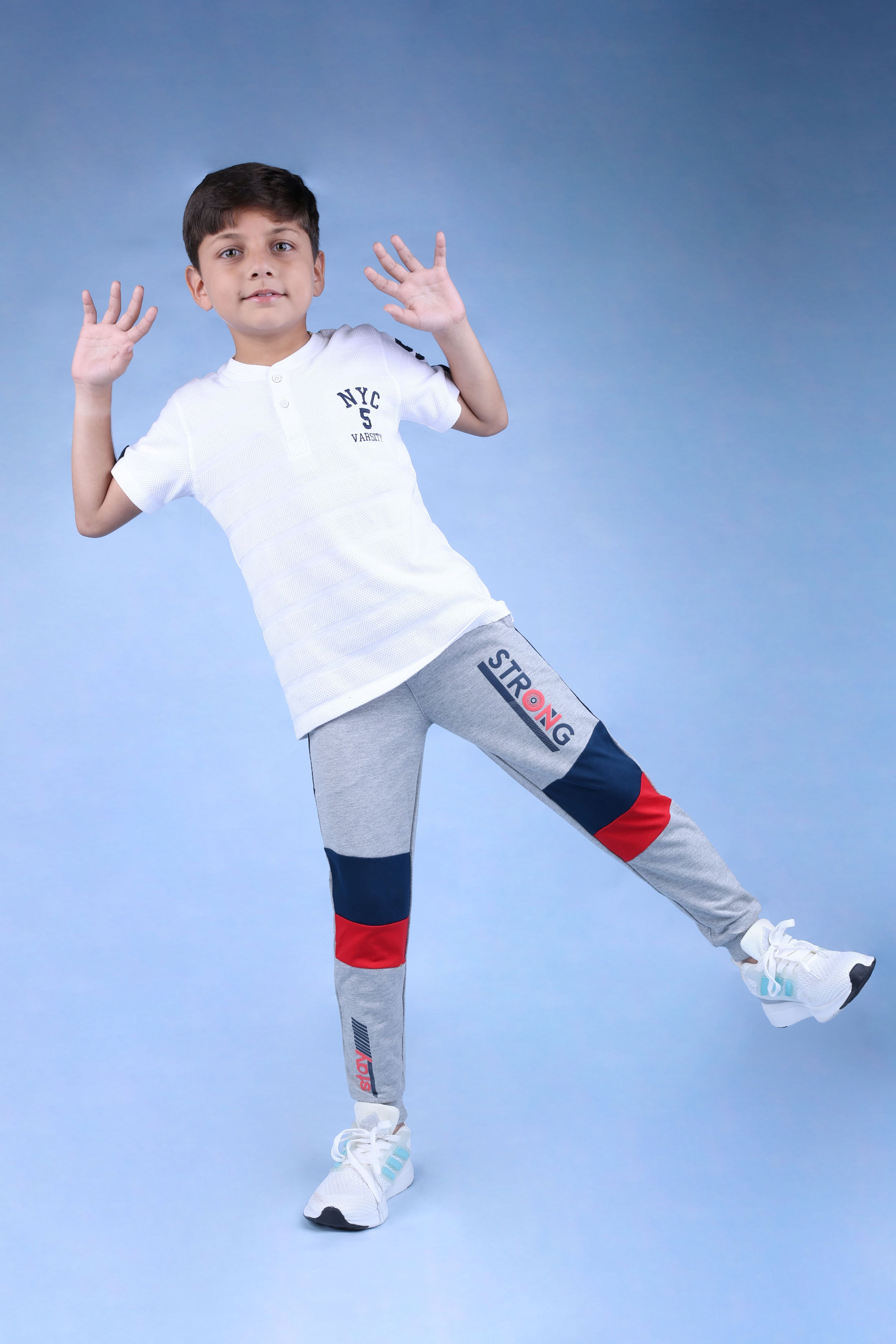 Cotton Loopknit Full Length Fancy Pattern Joggers