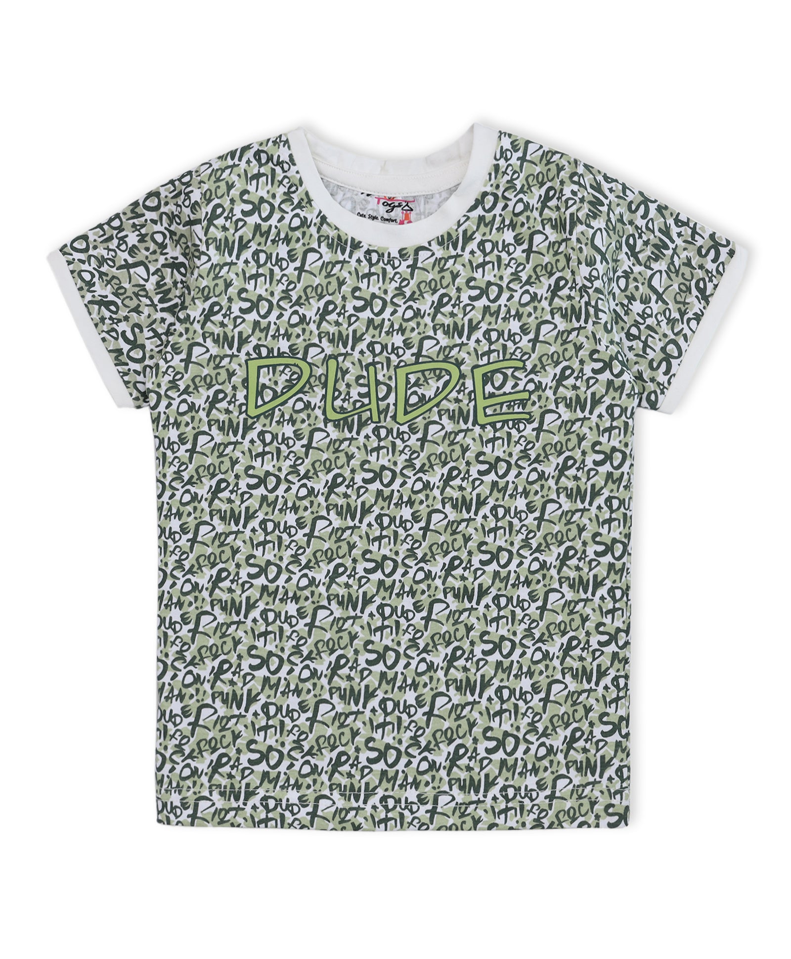 Pack of 2 Cotton Printed Half Sleeves Tees GB