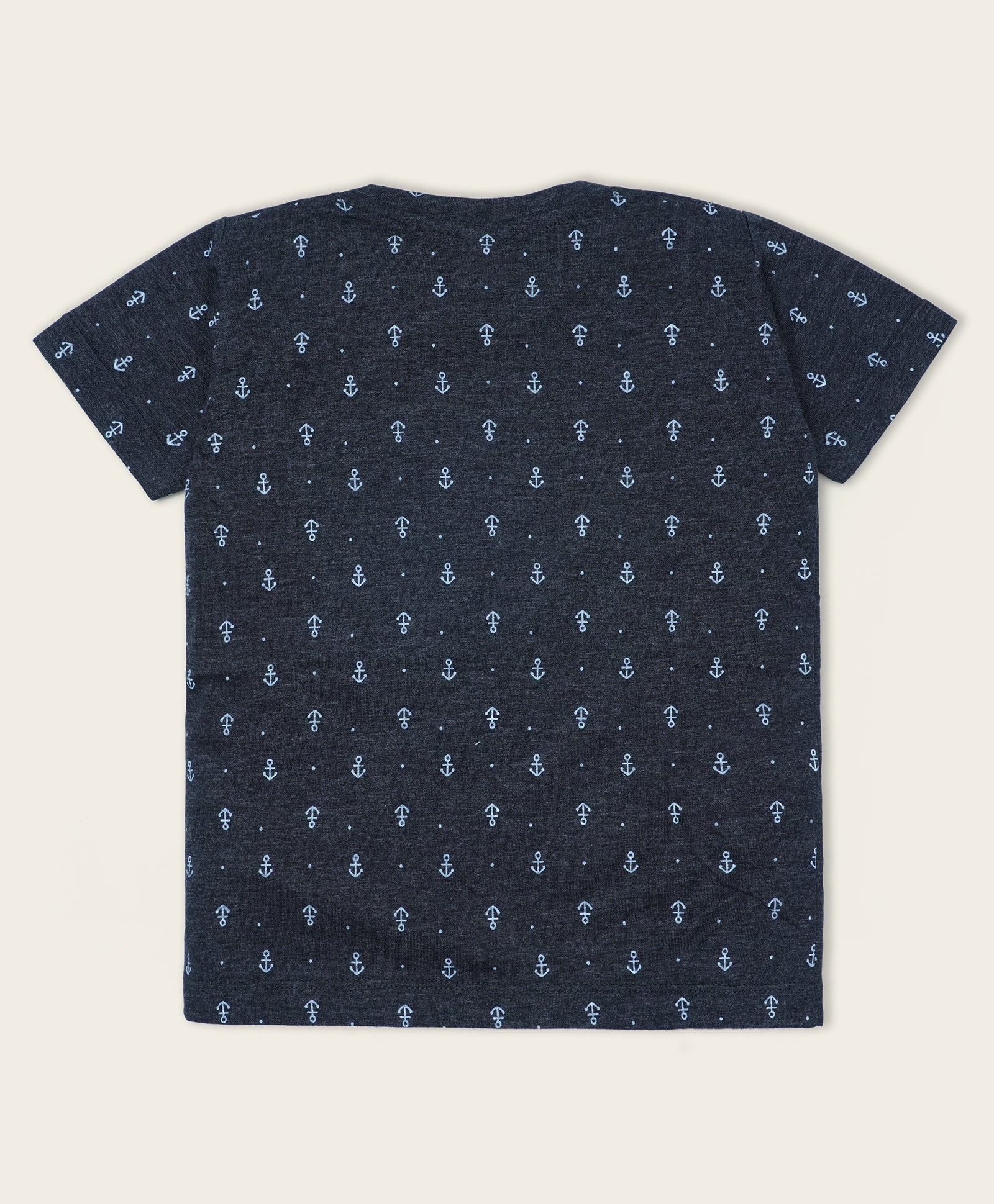 Cotton Anchor Printed Half Sleeves Tee