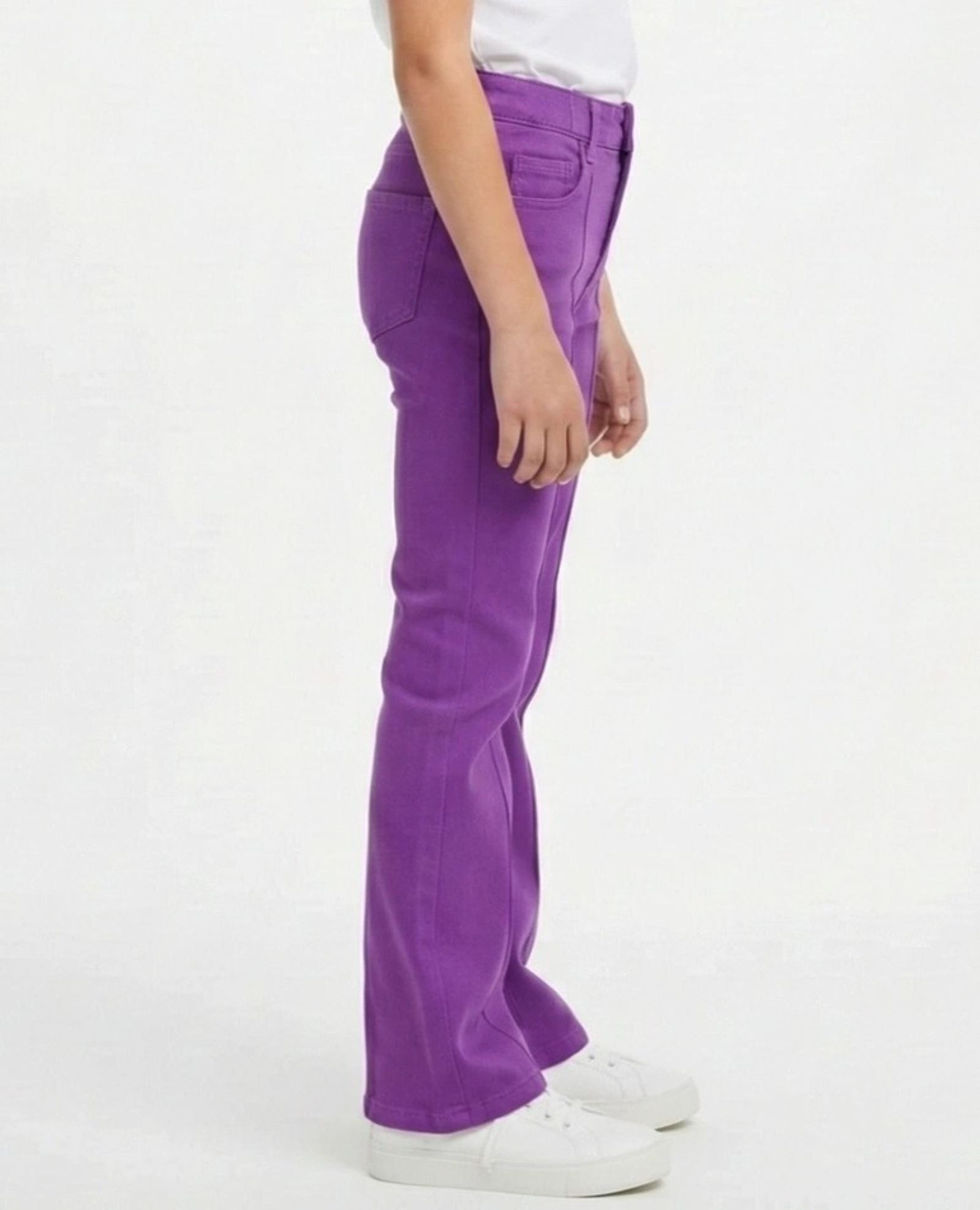 Cotton Denim Comfort Straight Fit Stretchable Jeans - Lilac