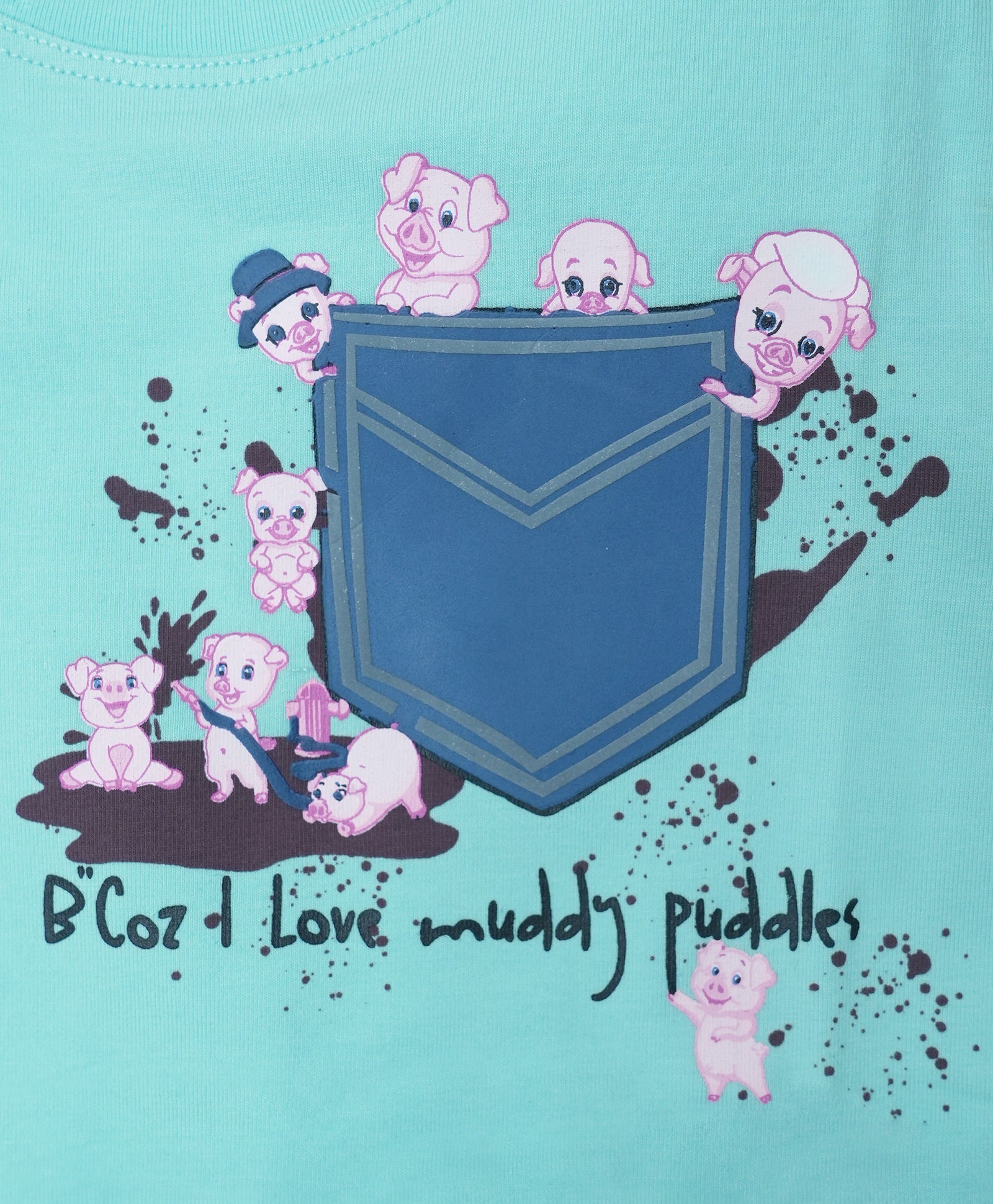 Cotton Pigs Pocket Printed Half Sleeves Tee
