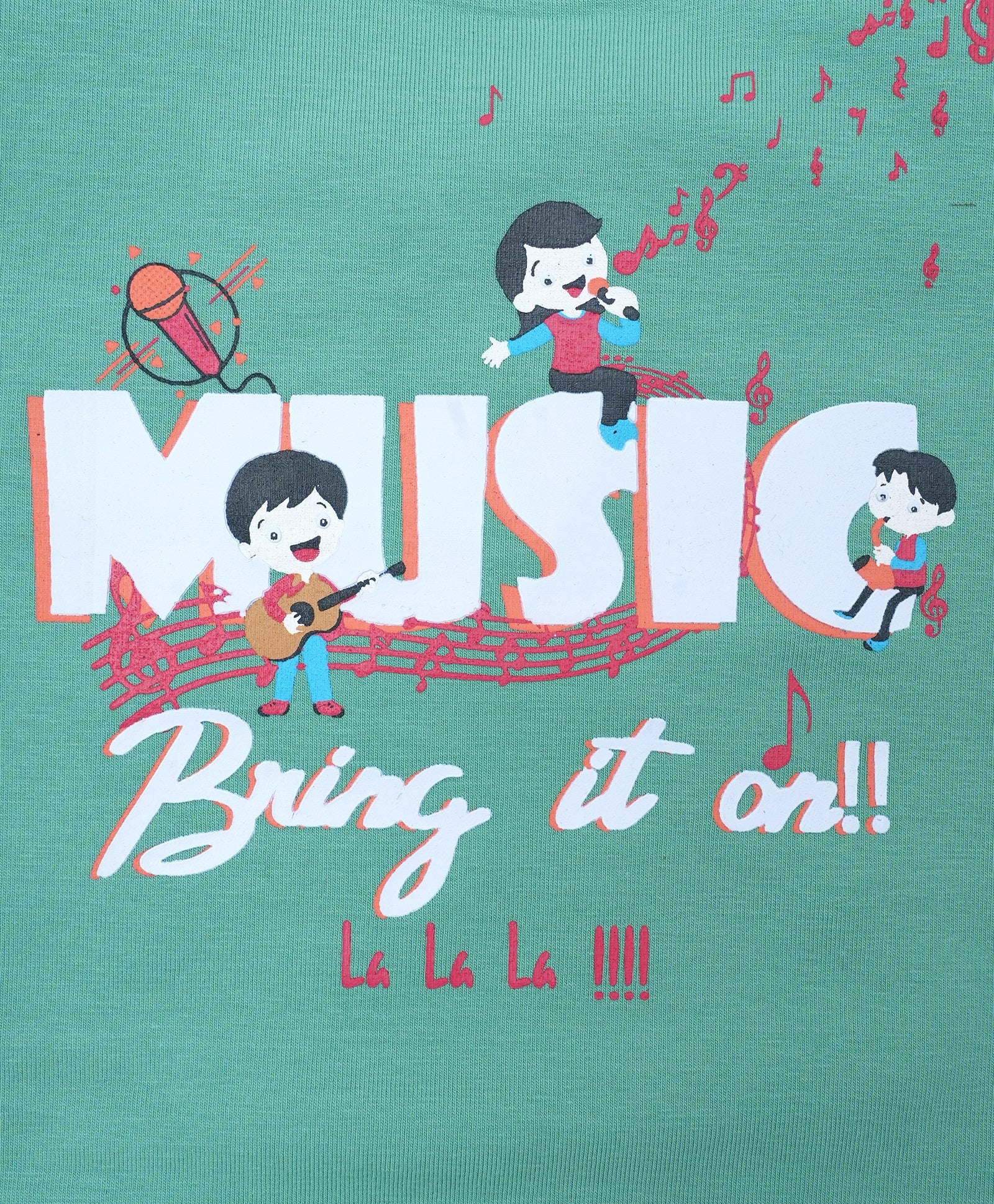 Cotton Music Printed Half Sleeves Tee