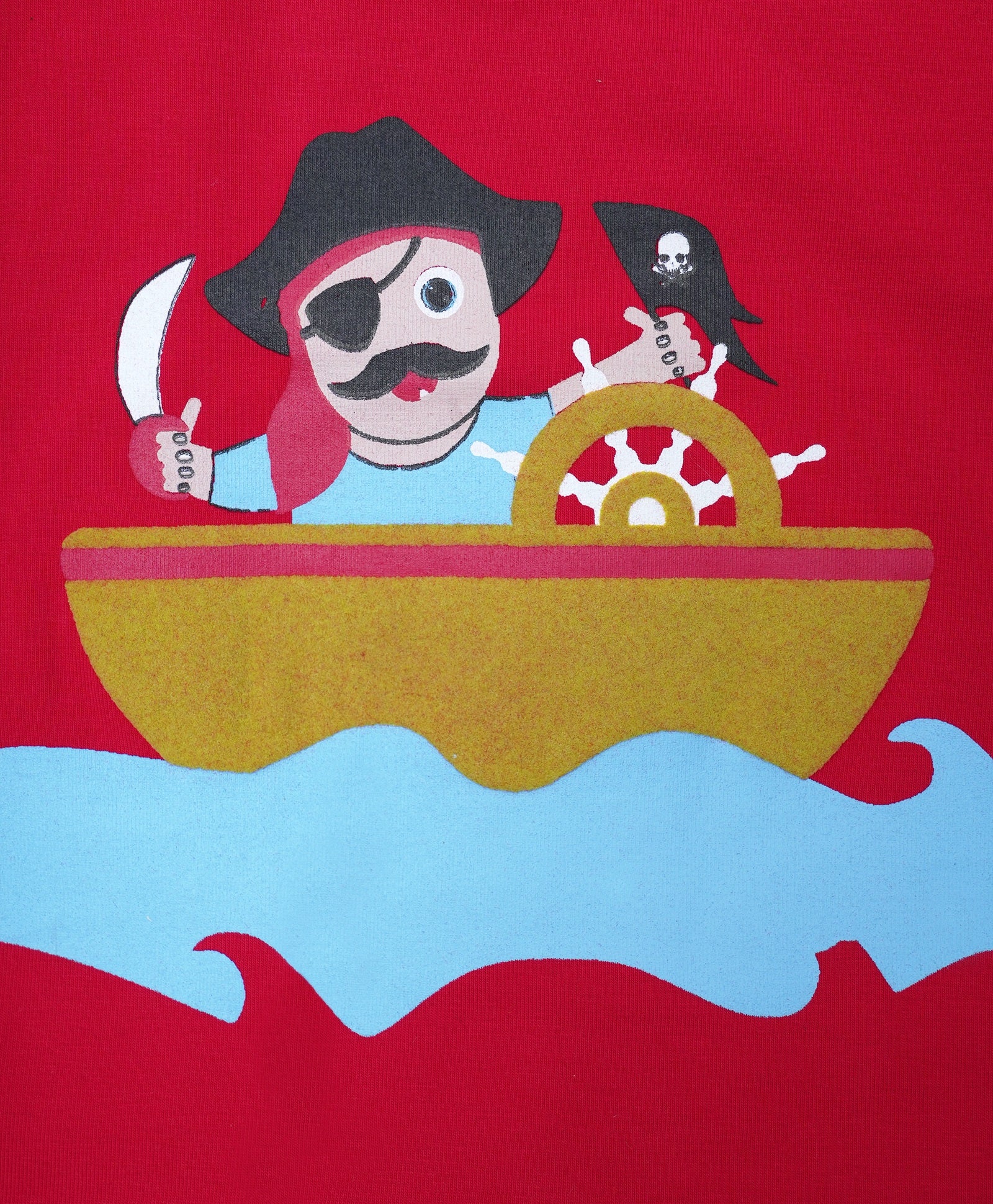 Cotton Pirate Printed Half Sleeves Tee
