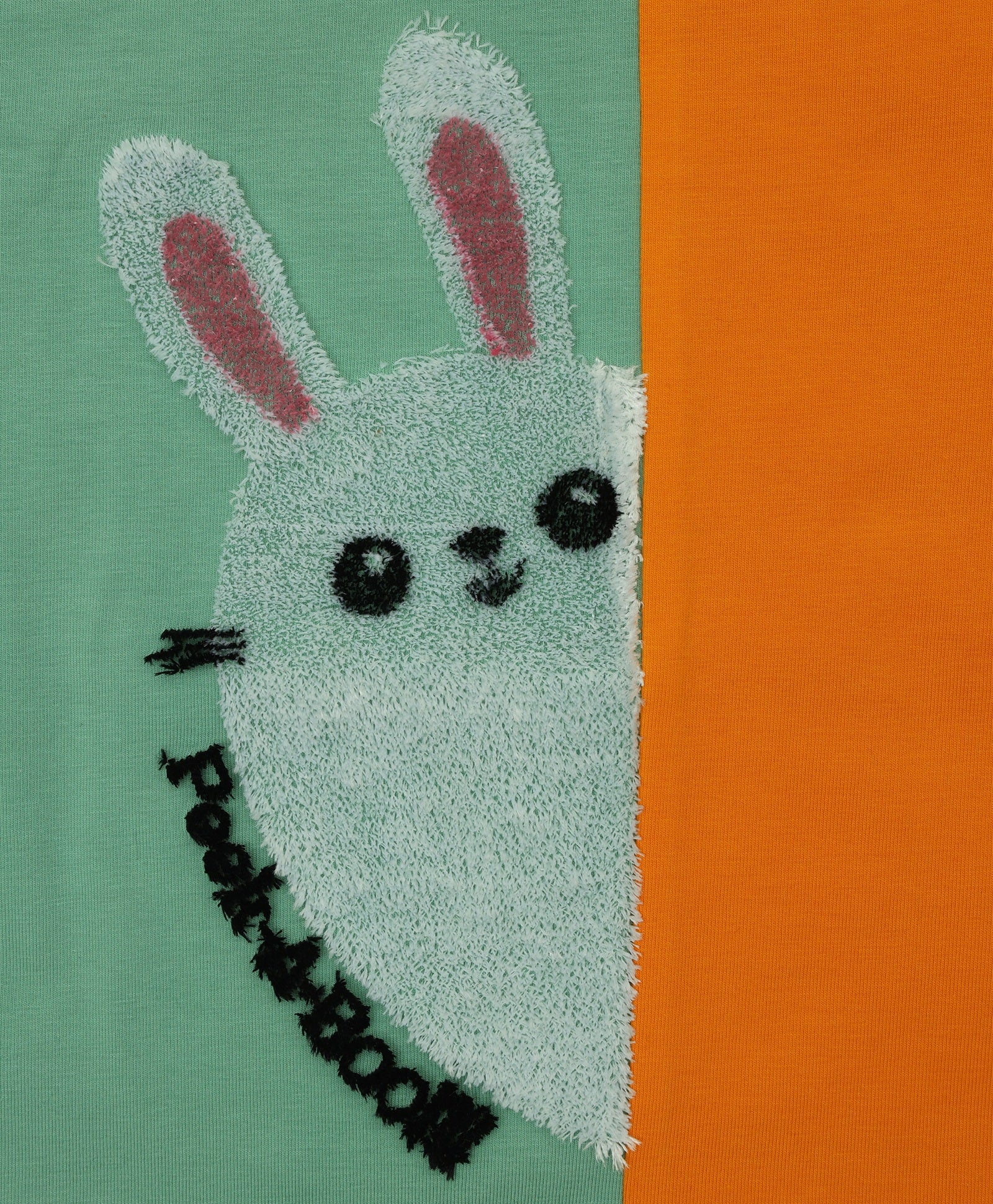 Cotton Lycra Bunny Embroidered Half Sleeves Tee