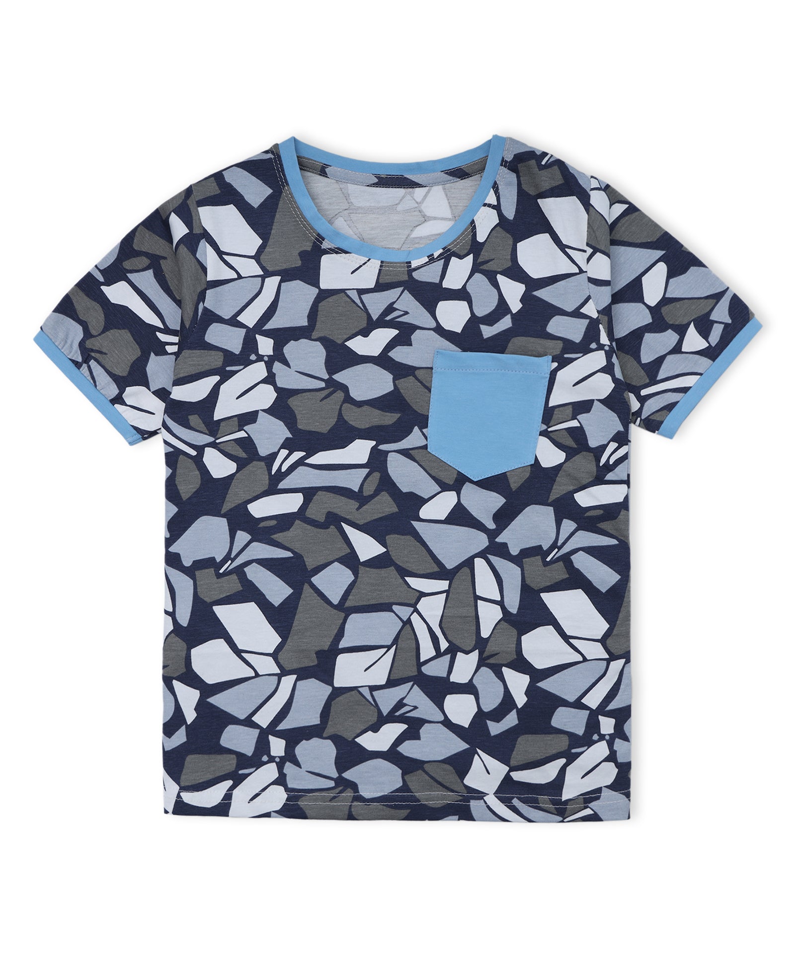 Pack of 2 Cotton Printed Half Sleeves Tees BB