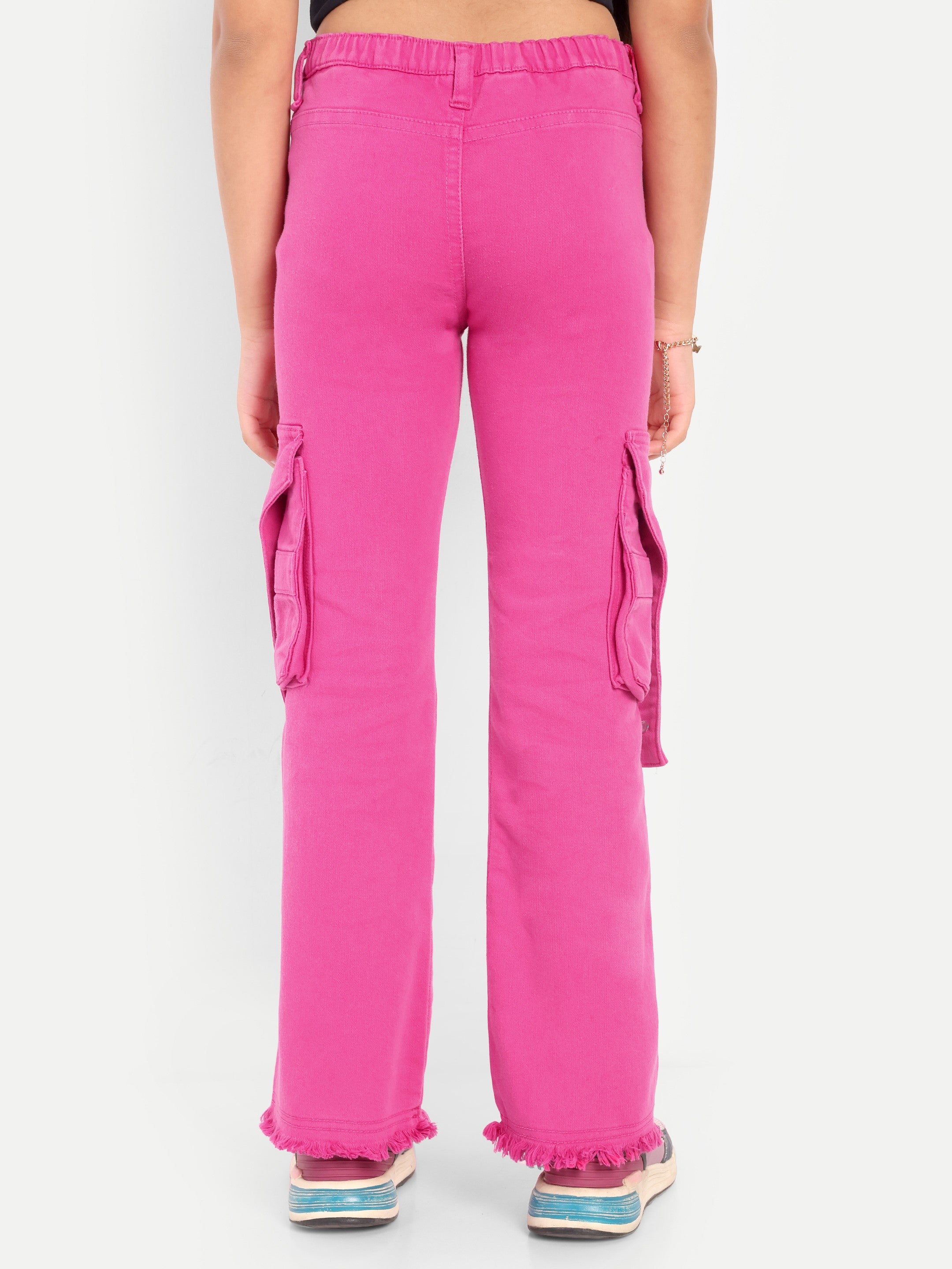 Stretchable Fancy Color Jeans with Side Box Pockets
