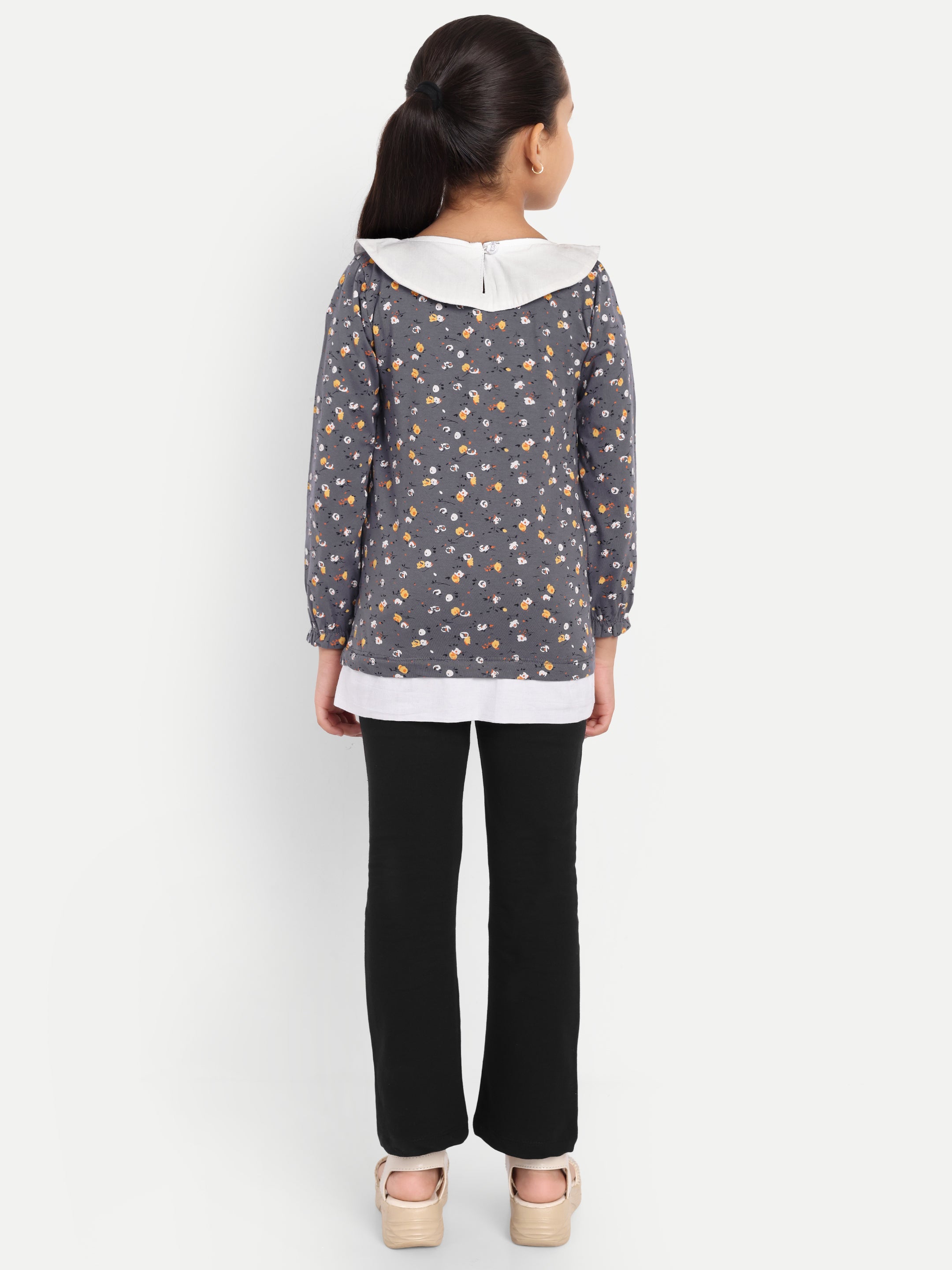 Cotton Knit Full Sleeves Floral Printed Fancy Color Top and Lounge Pant