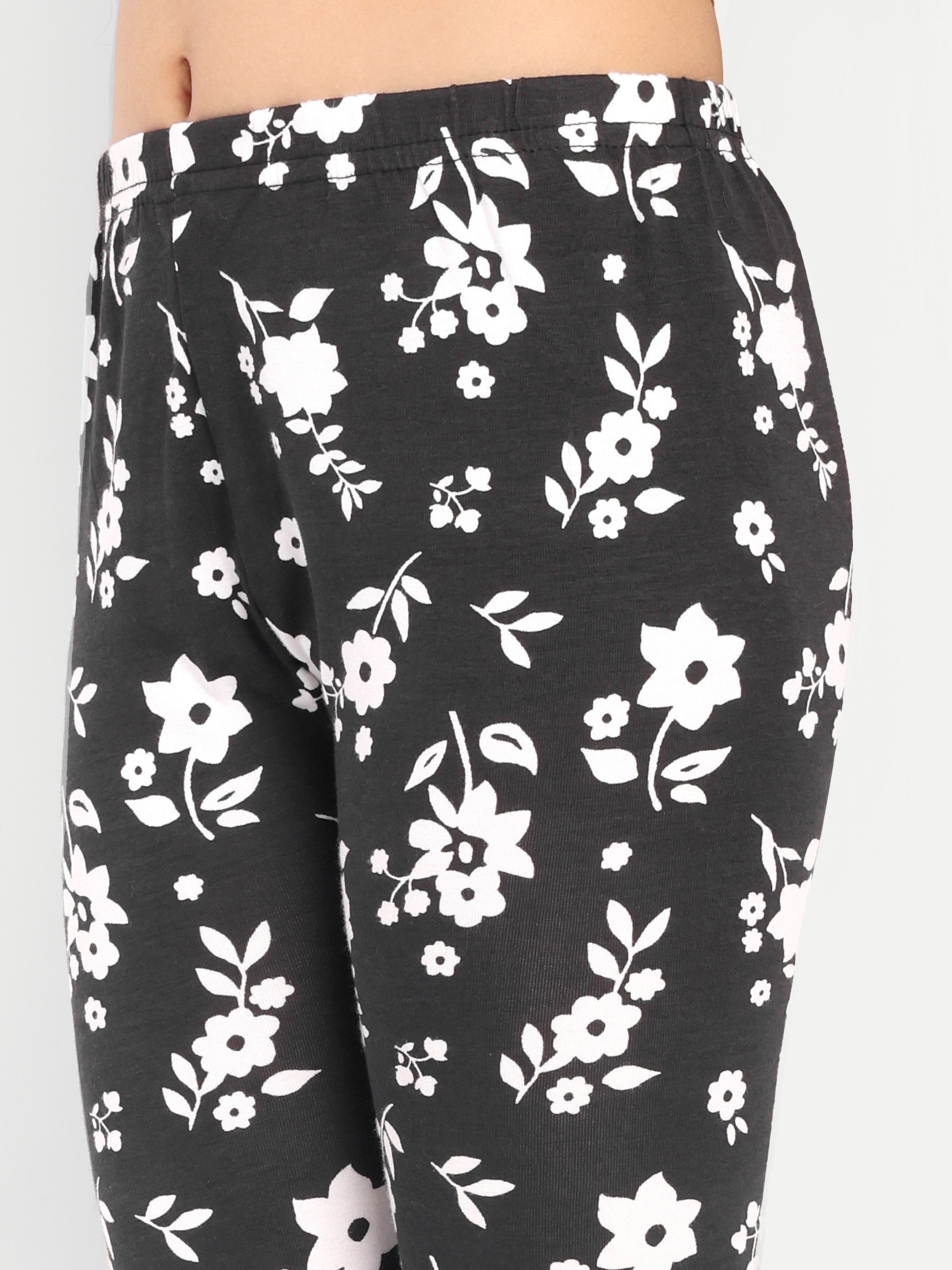 Cotton Lycra Knit Full Length Leggings Pack of 3 - Black,Peach,Red