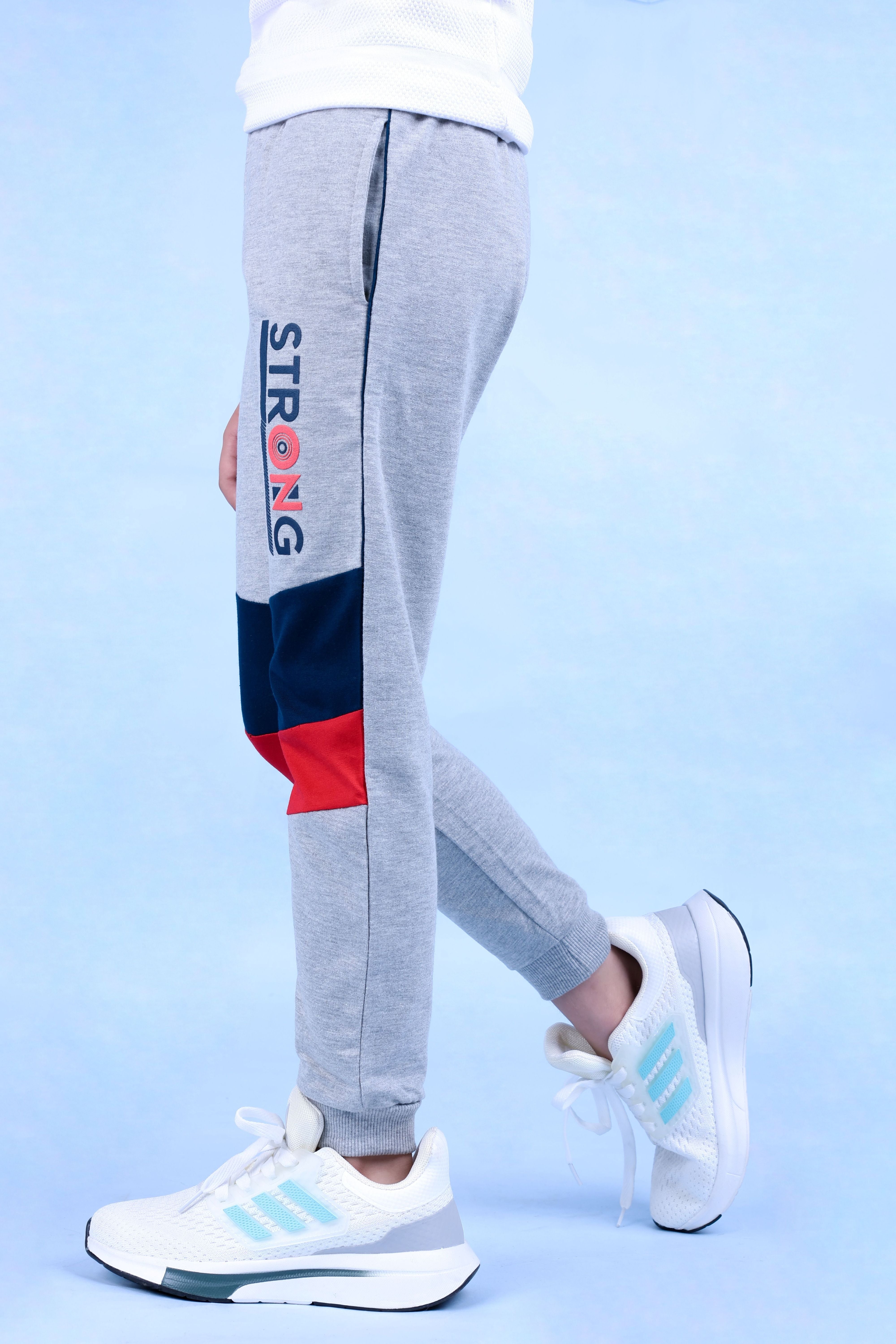 Cotton Loopknit Full Length Fancy Pattern Joggers