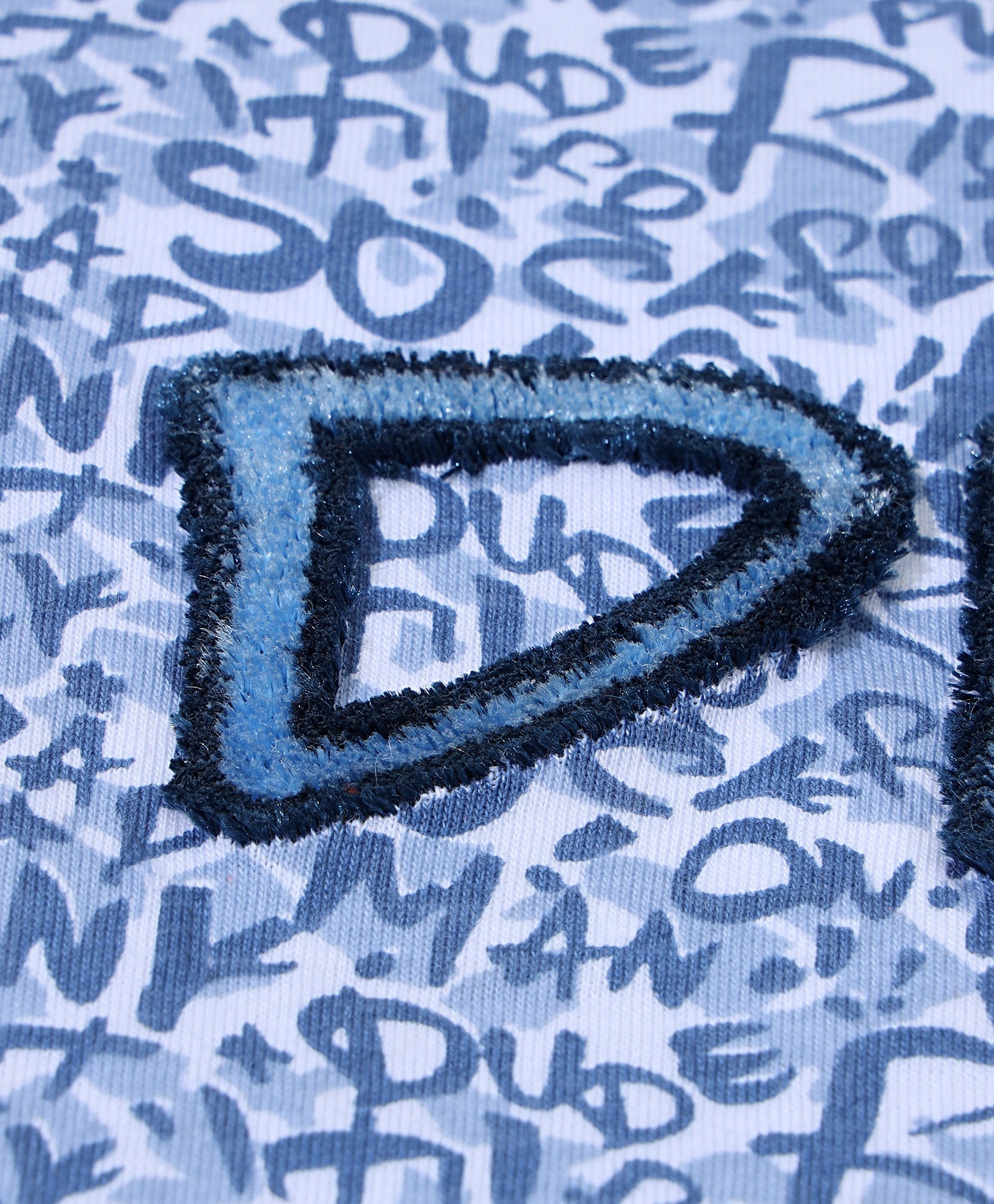 Cotton Knit Lycra Half Sleeves Allover Printed Tee and Woven Cargo Shorts Set - Skyblue & Navy