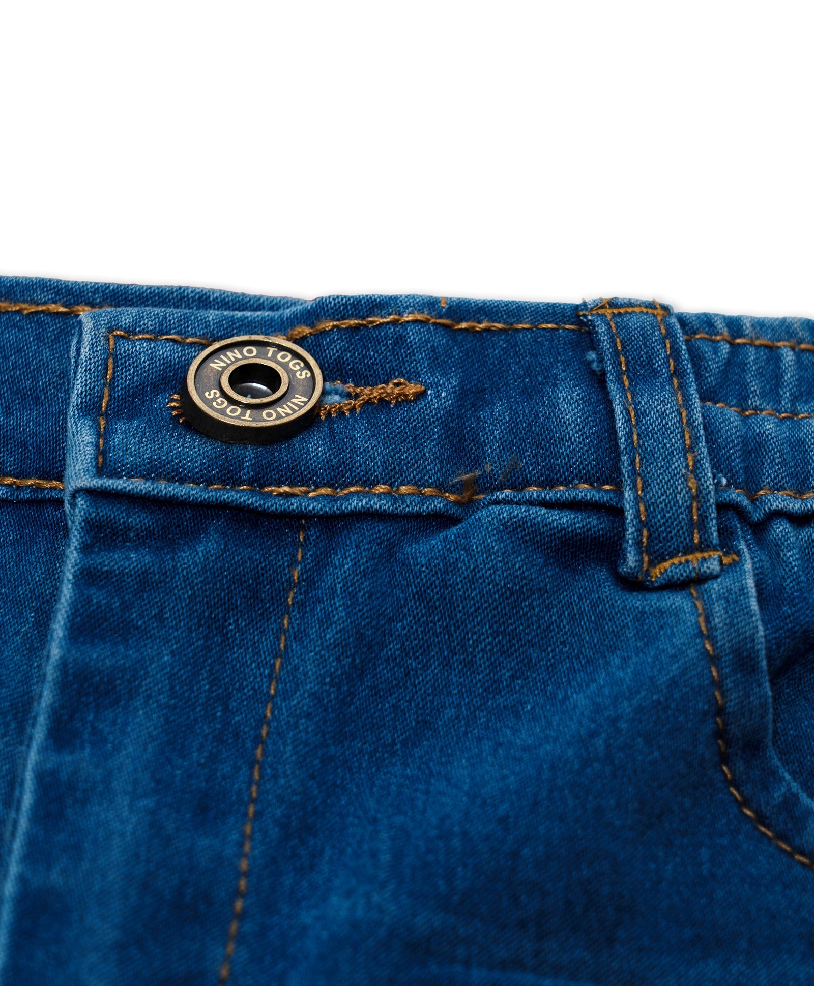 Stretchable Flared Jeans with Fancy Rivets on both leg sides