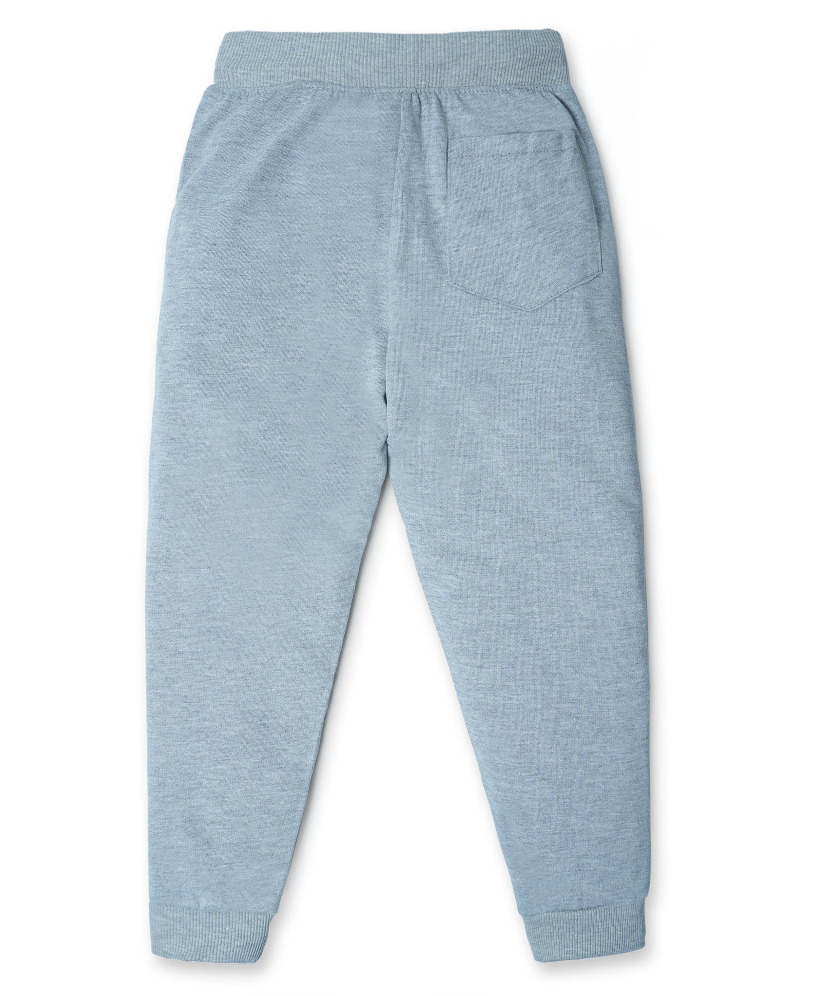 Cotton Looper Full Length Little Genius Printed Joggers - Grey