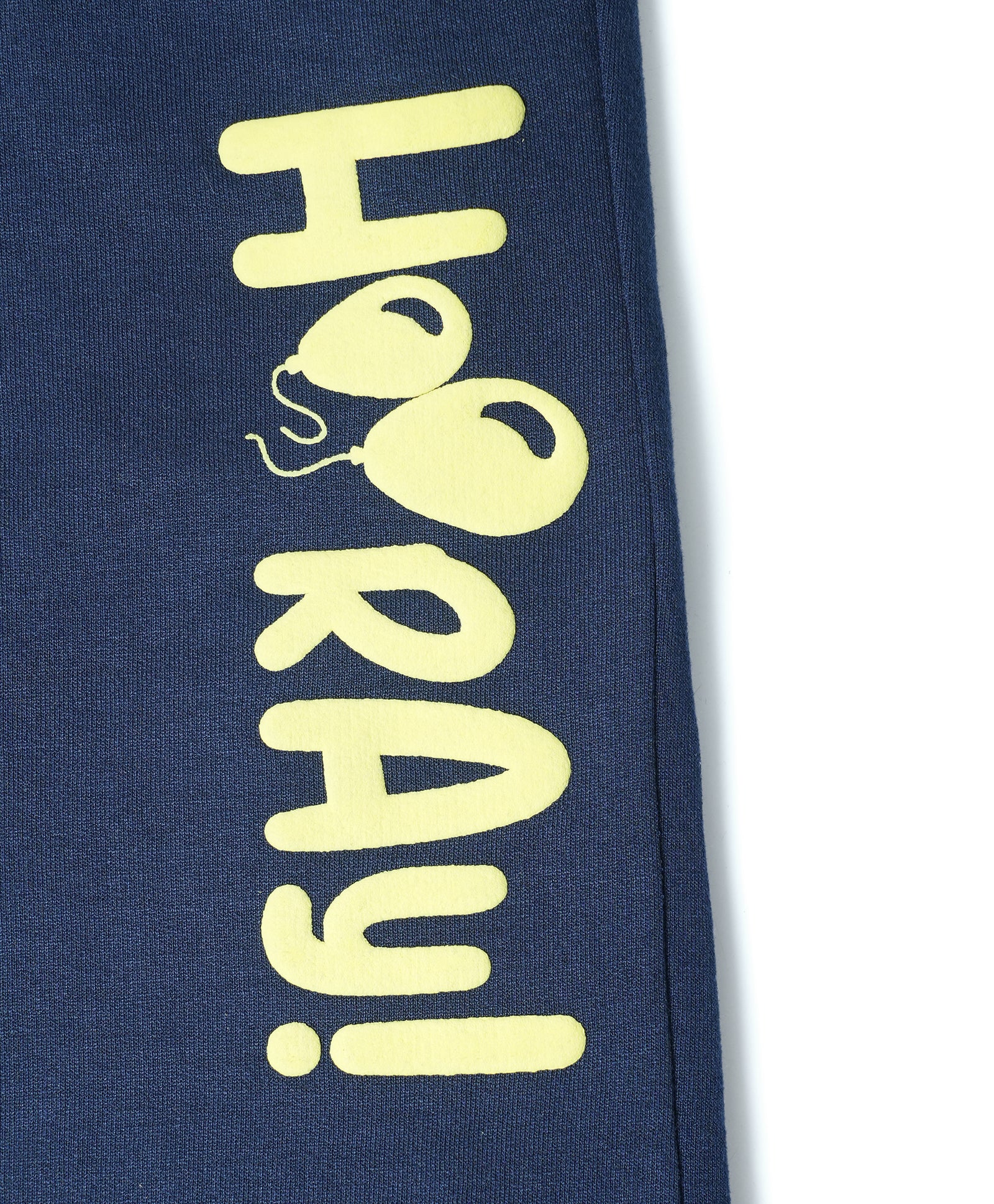 Cotton Looper Full Length Baby Hooray Printed Joggers - Navy YW