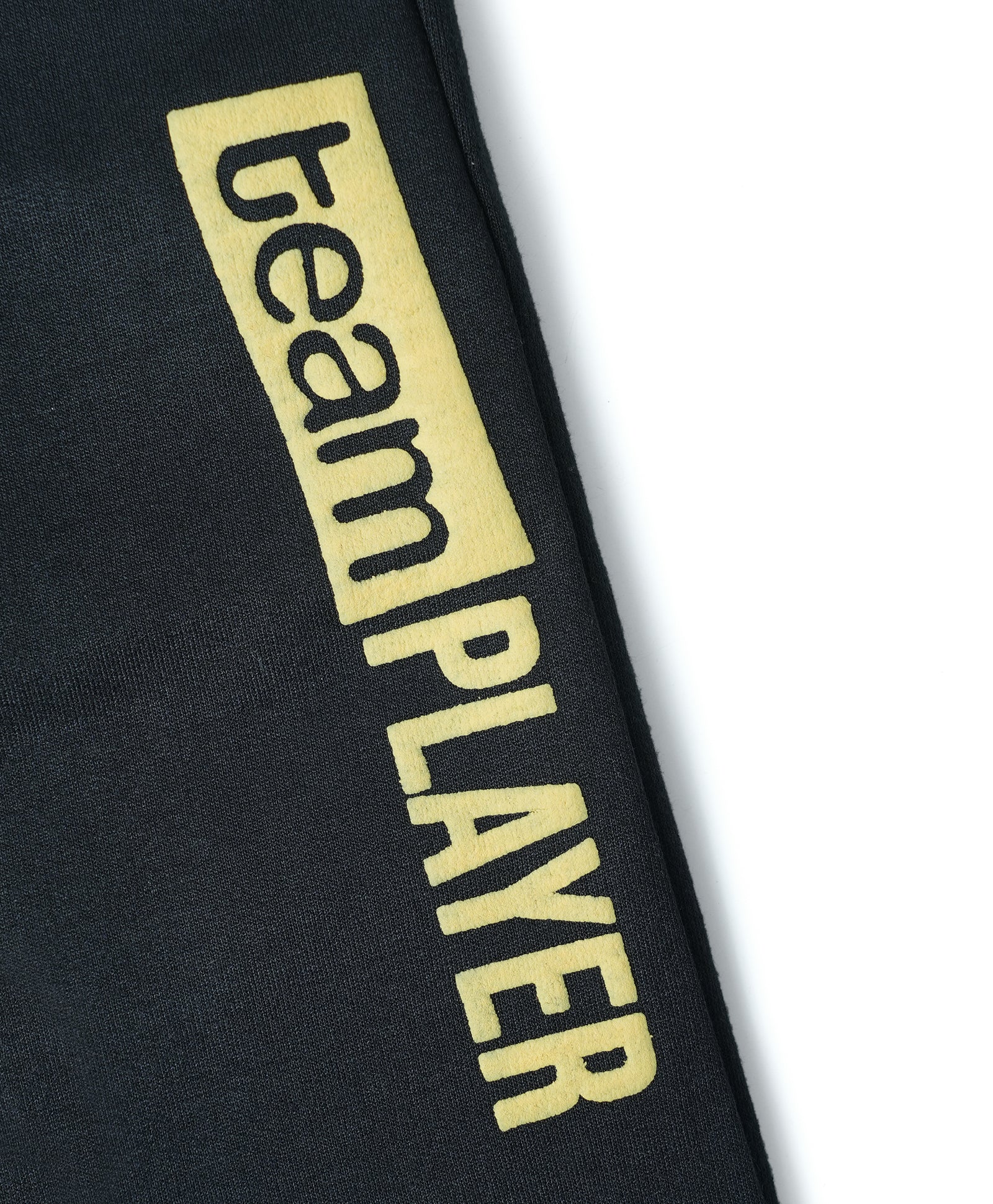 Cotton Looper Full Length Team Player Printed Joggers - Black MU