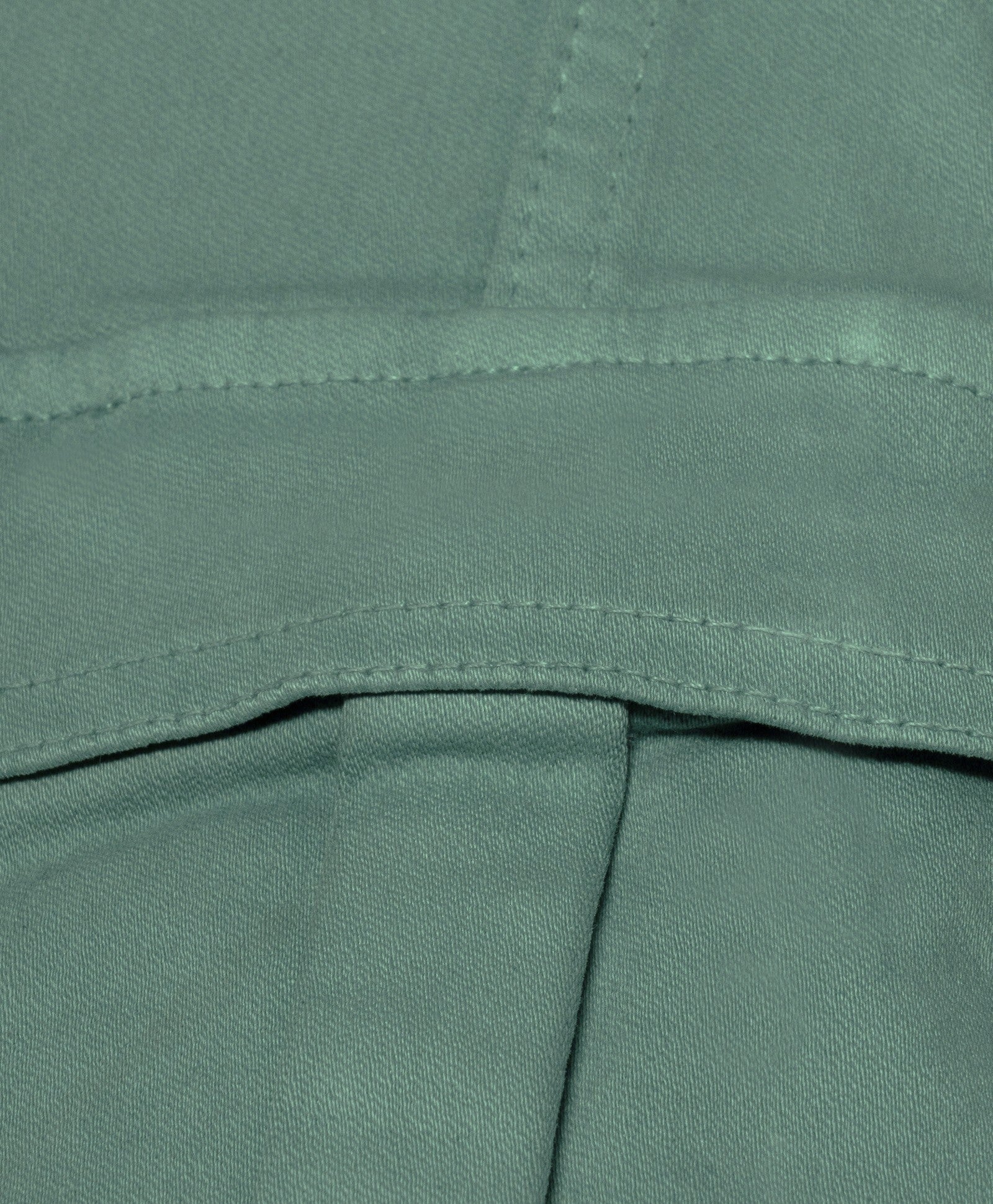 Cotton Denim Wide Leg Mid Rise Stretchable Jeans - Pastel Green