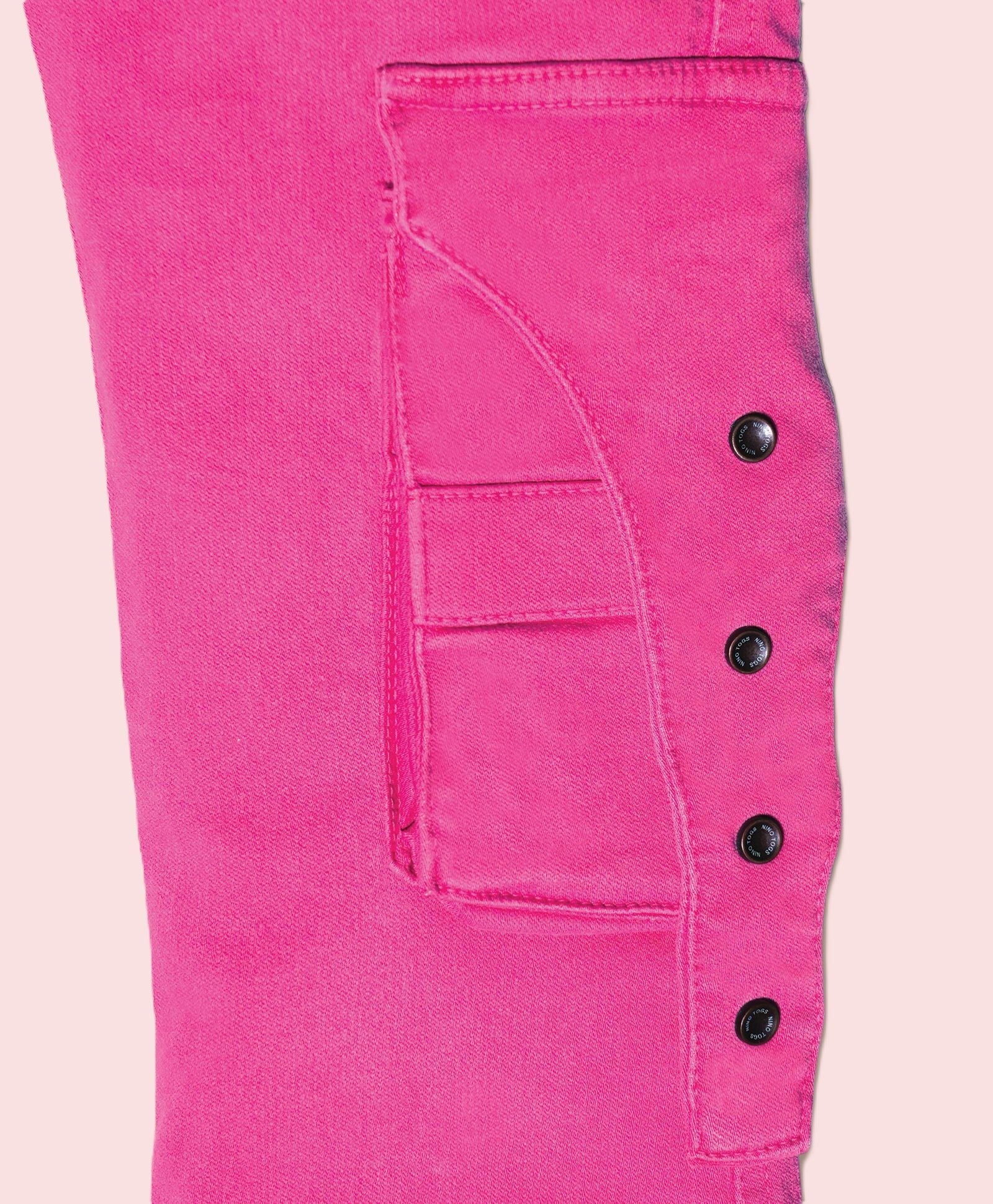 Stretchable Fancy Color Jeans with Side Box Pockets