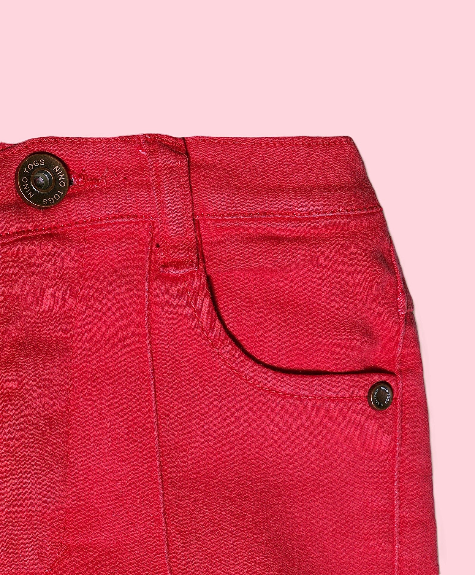 Stretchable Fancy Color Jeans with Front Tux