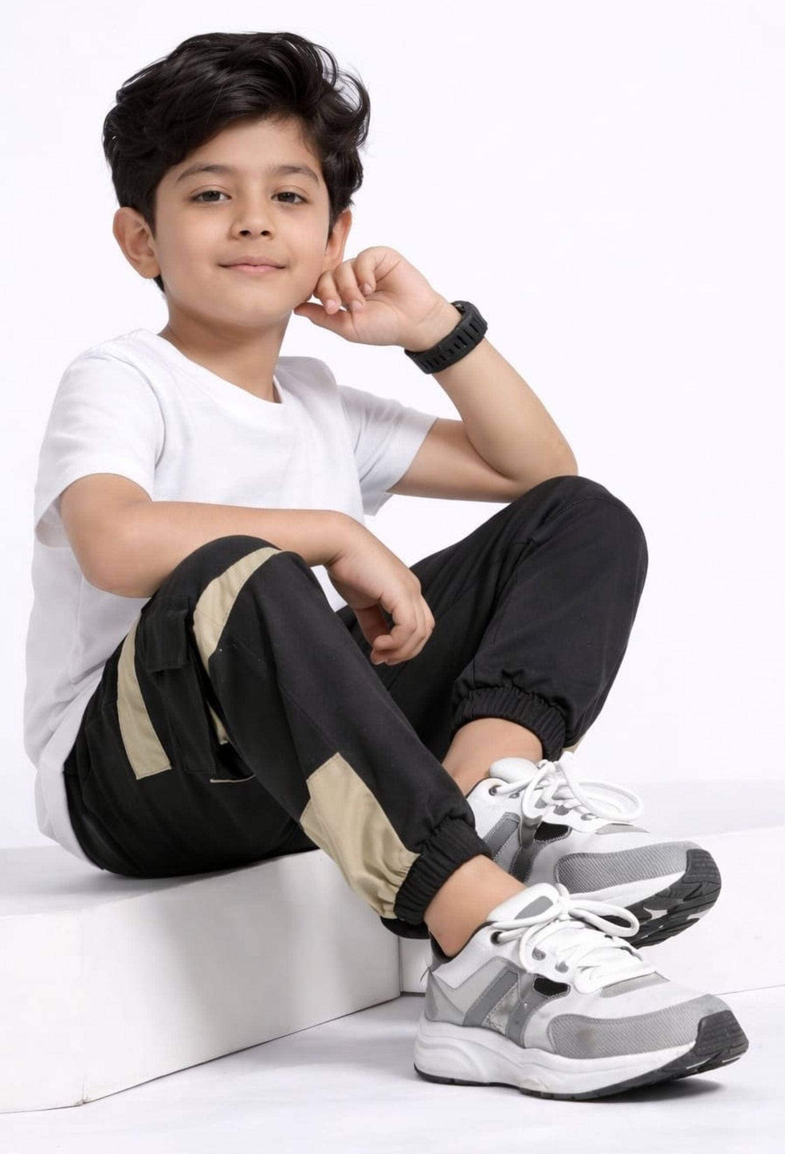 Cotton Woven Cargo Pants with Fancy Box Pockets - Coffee