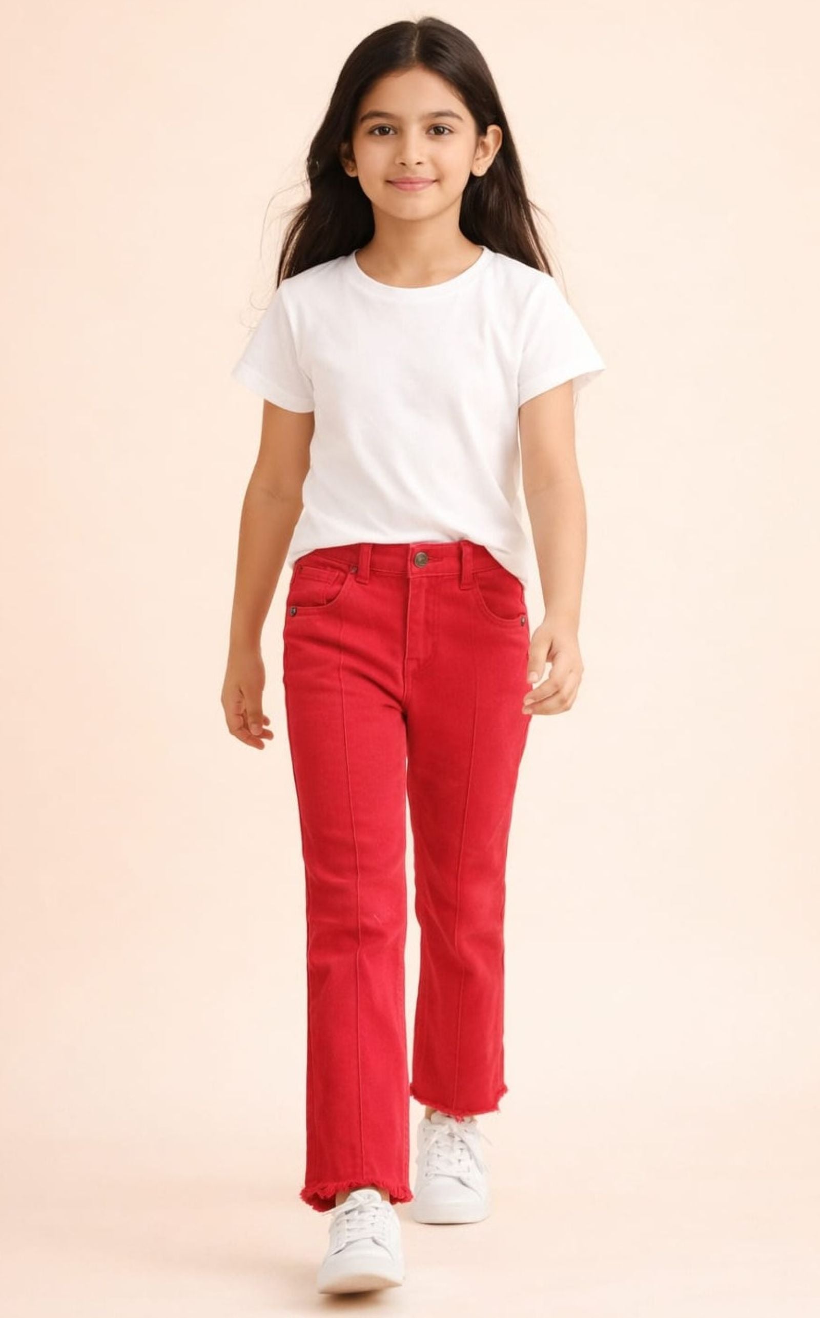 Stretchable Fancy Color Jeans with Front Tux
