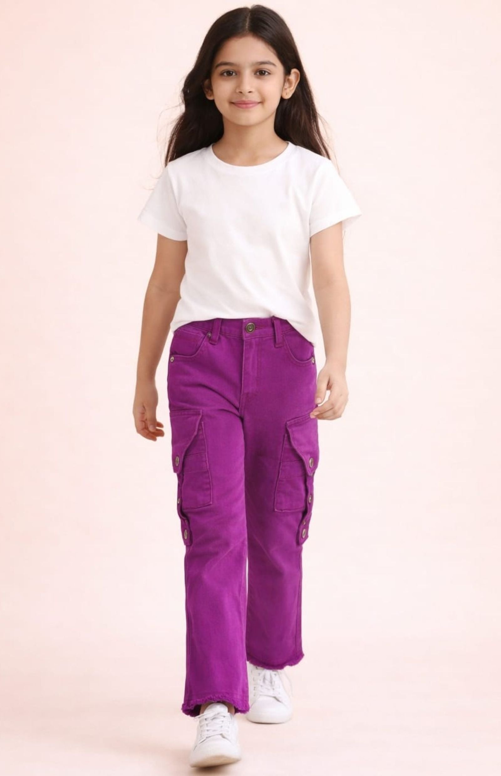 Stretchable Fancy Color Jeans with Side Pockets