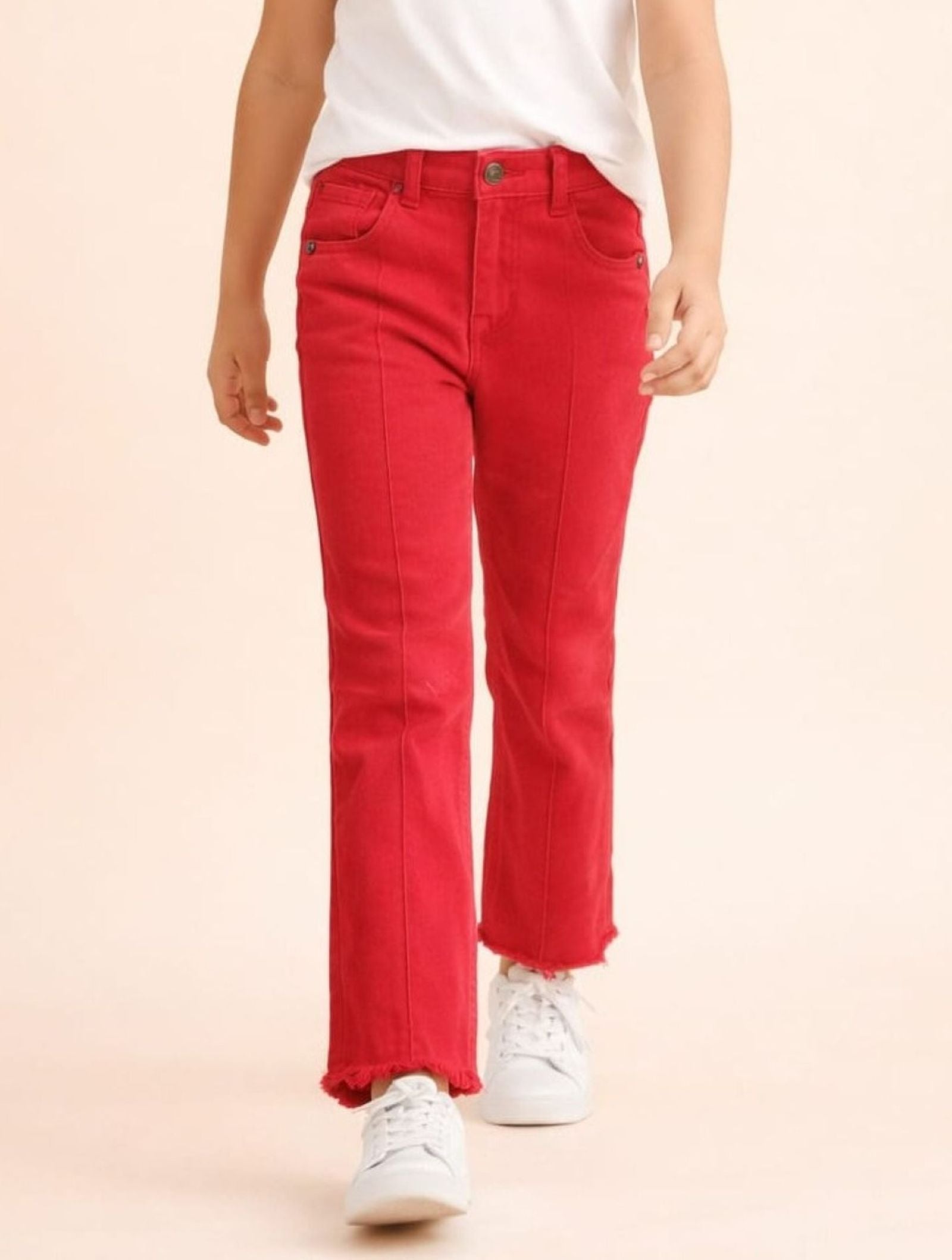 Stretchable Fancy Color Jeans with Front Tux