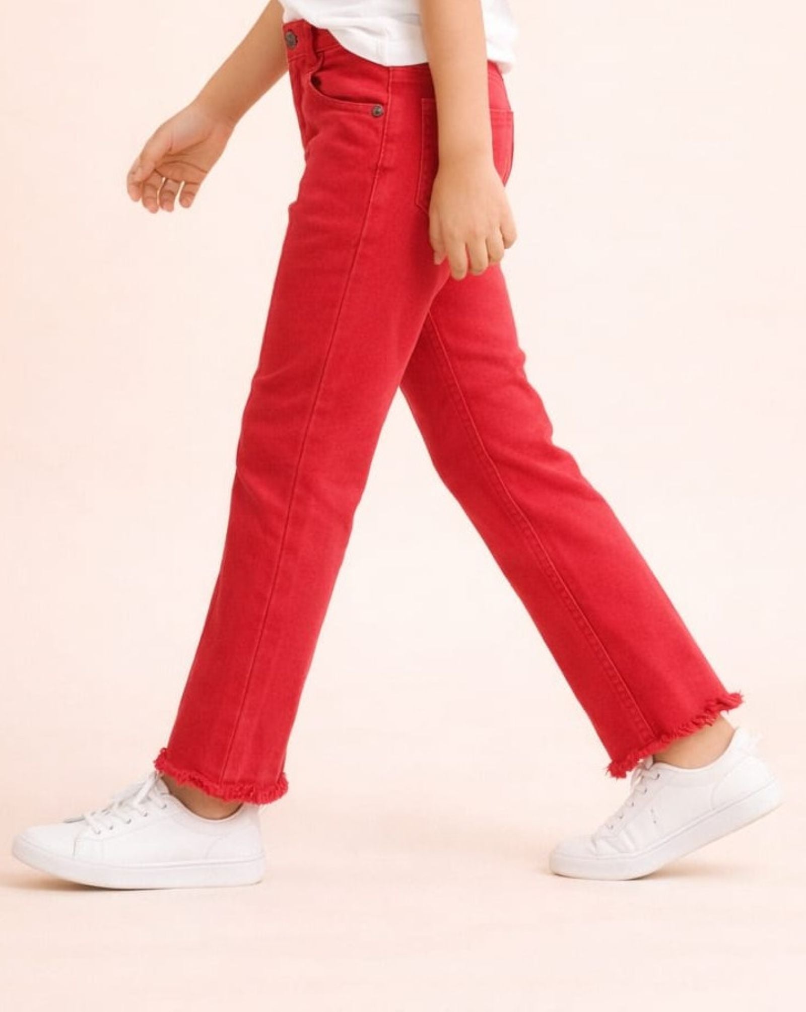 Stretchable Fancy Color Jeans with Front Tux