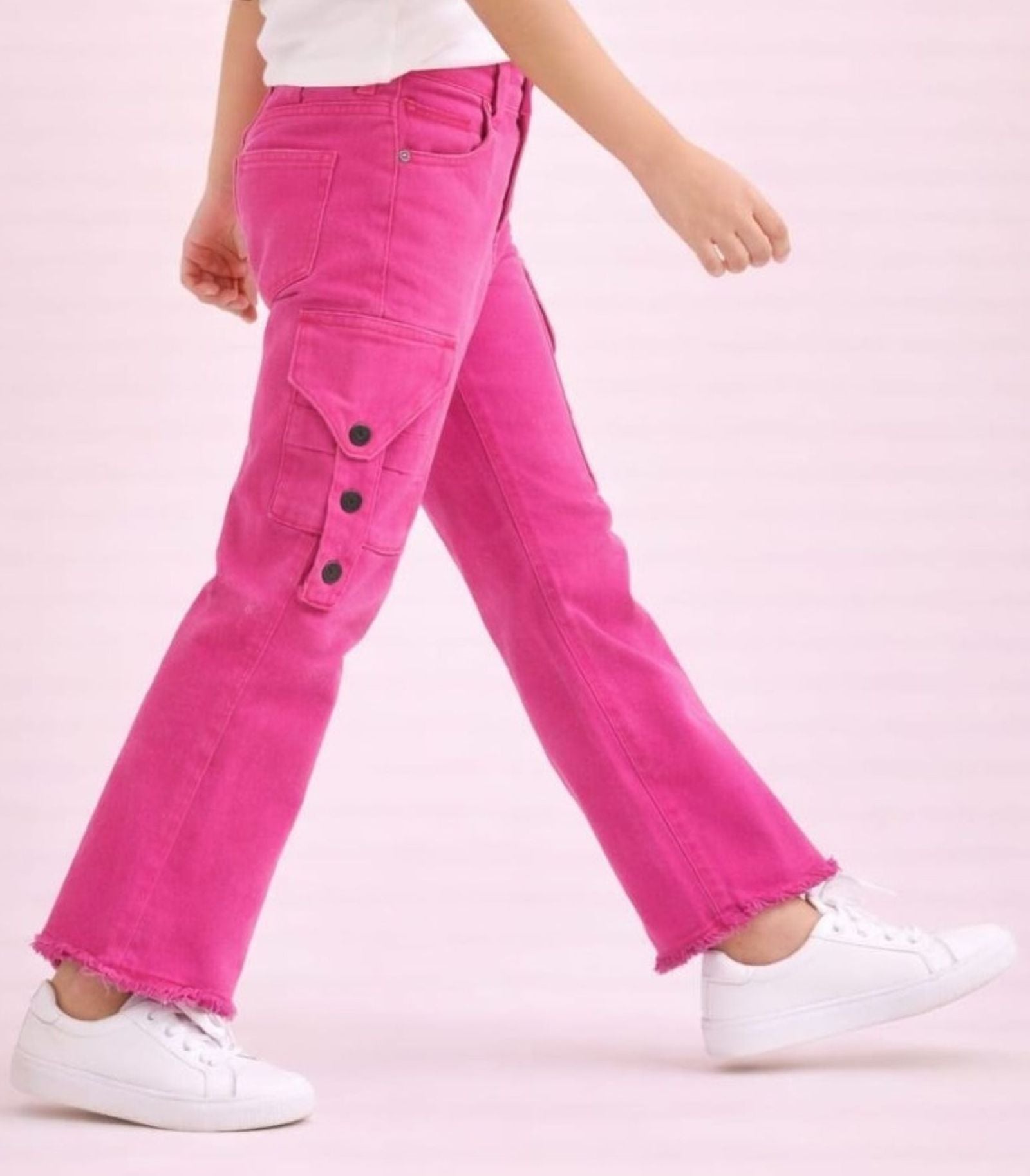 Stretchable Fancy Color Jeans with Side Box Pockets