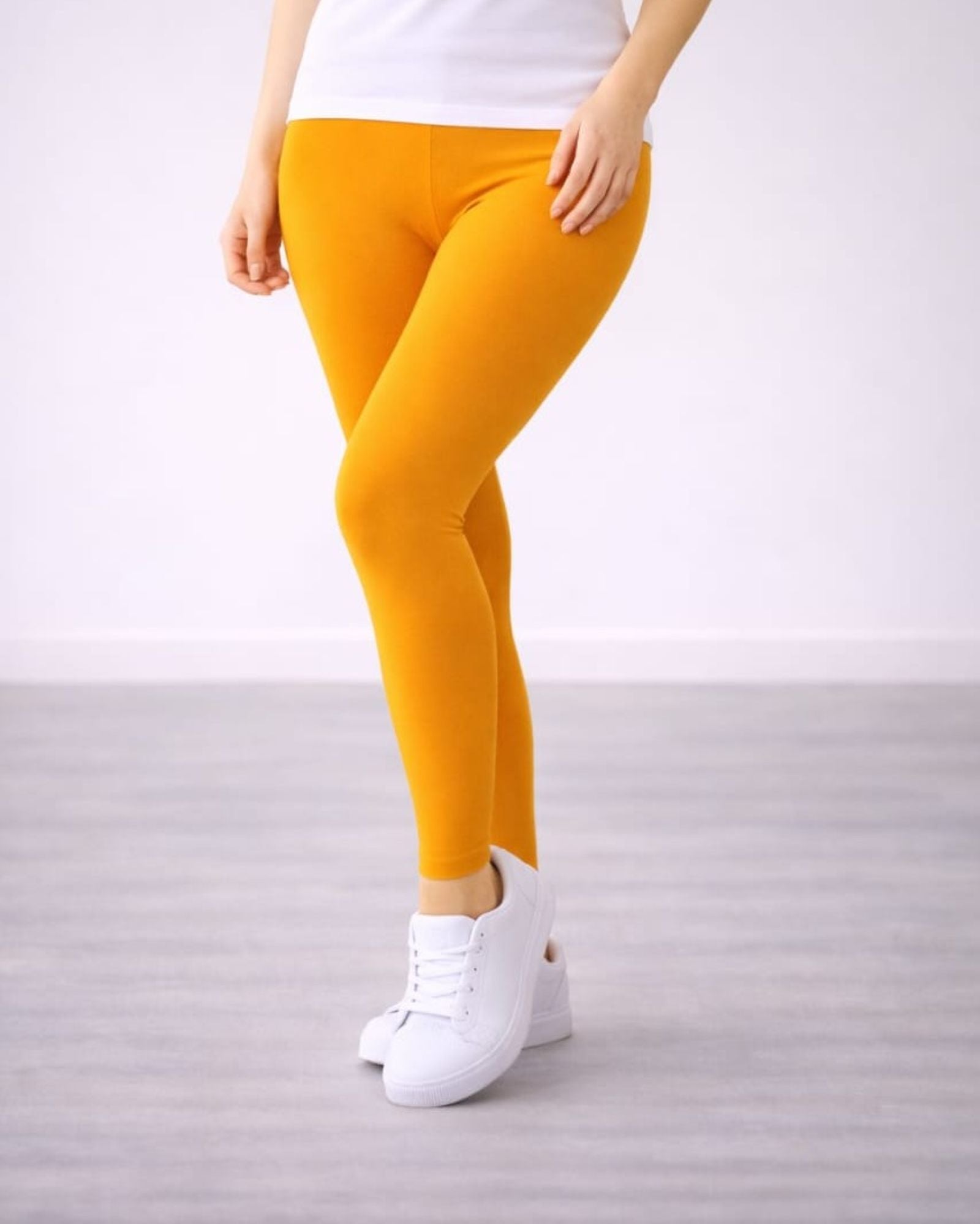 Cotton Lycra Knit Full Length Leggings Pack of 5 - MulticolorB