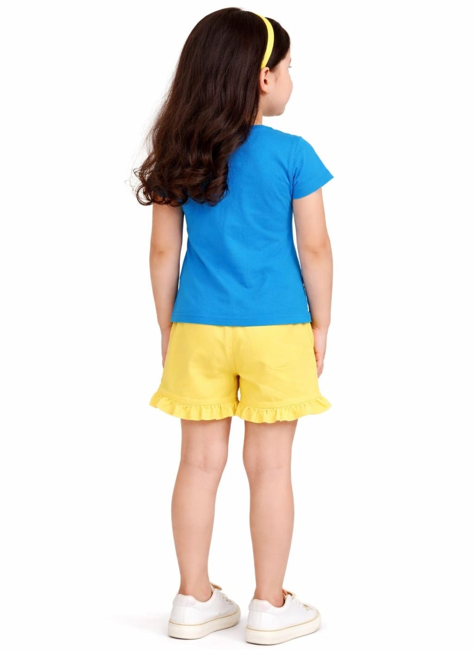 Girls Princess Printed Tee with Frilled Shorts B.
