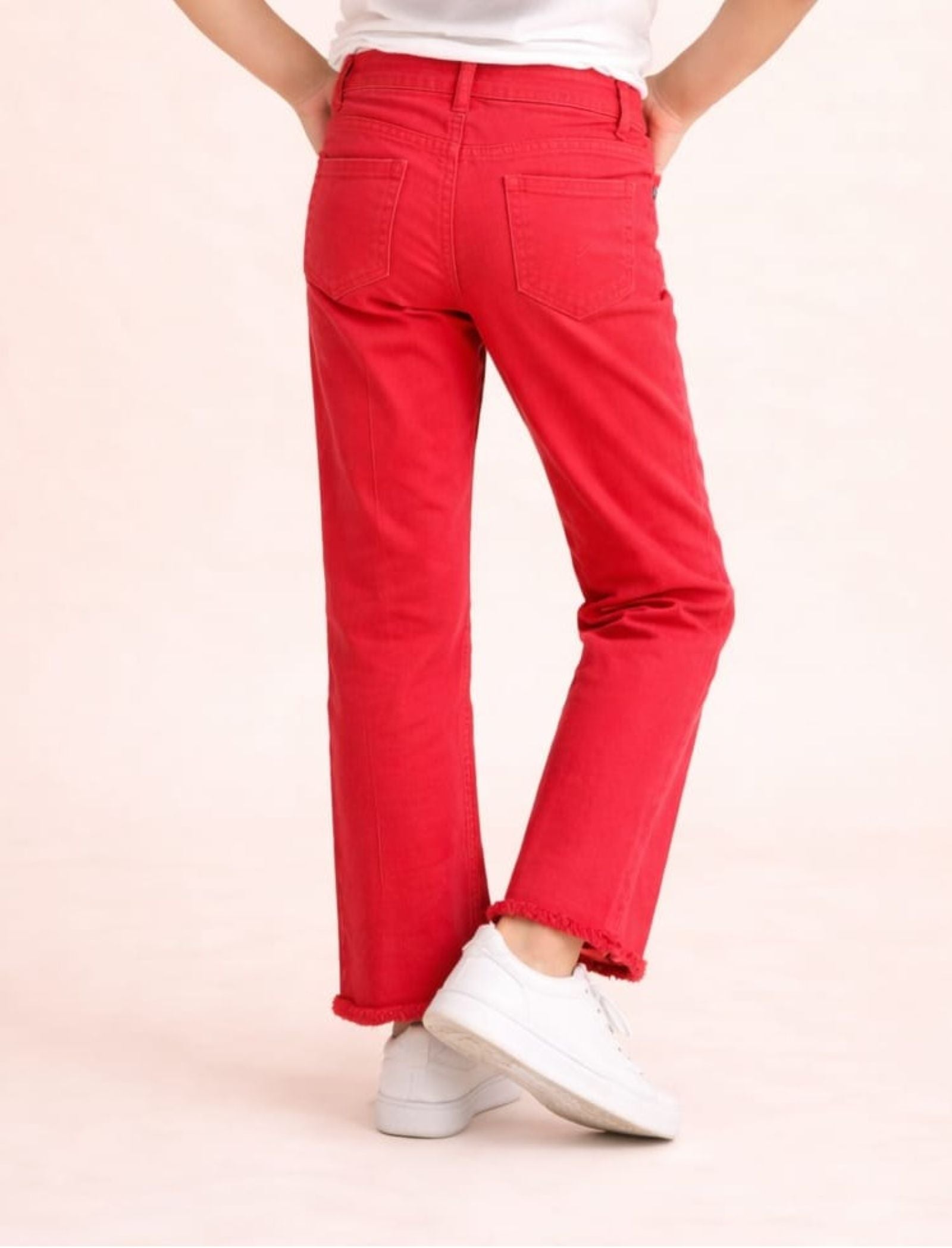 Stretchable Fancy Color Jeans with Front Tux