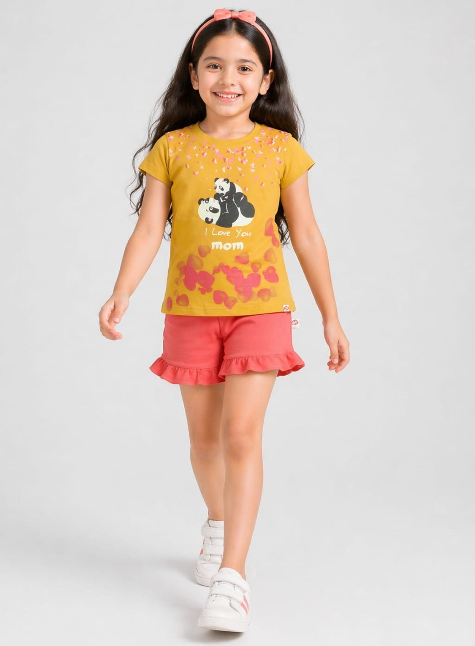 Girls Glow in Dark Printed Tee with Shorts