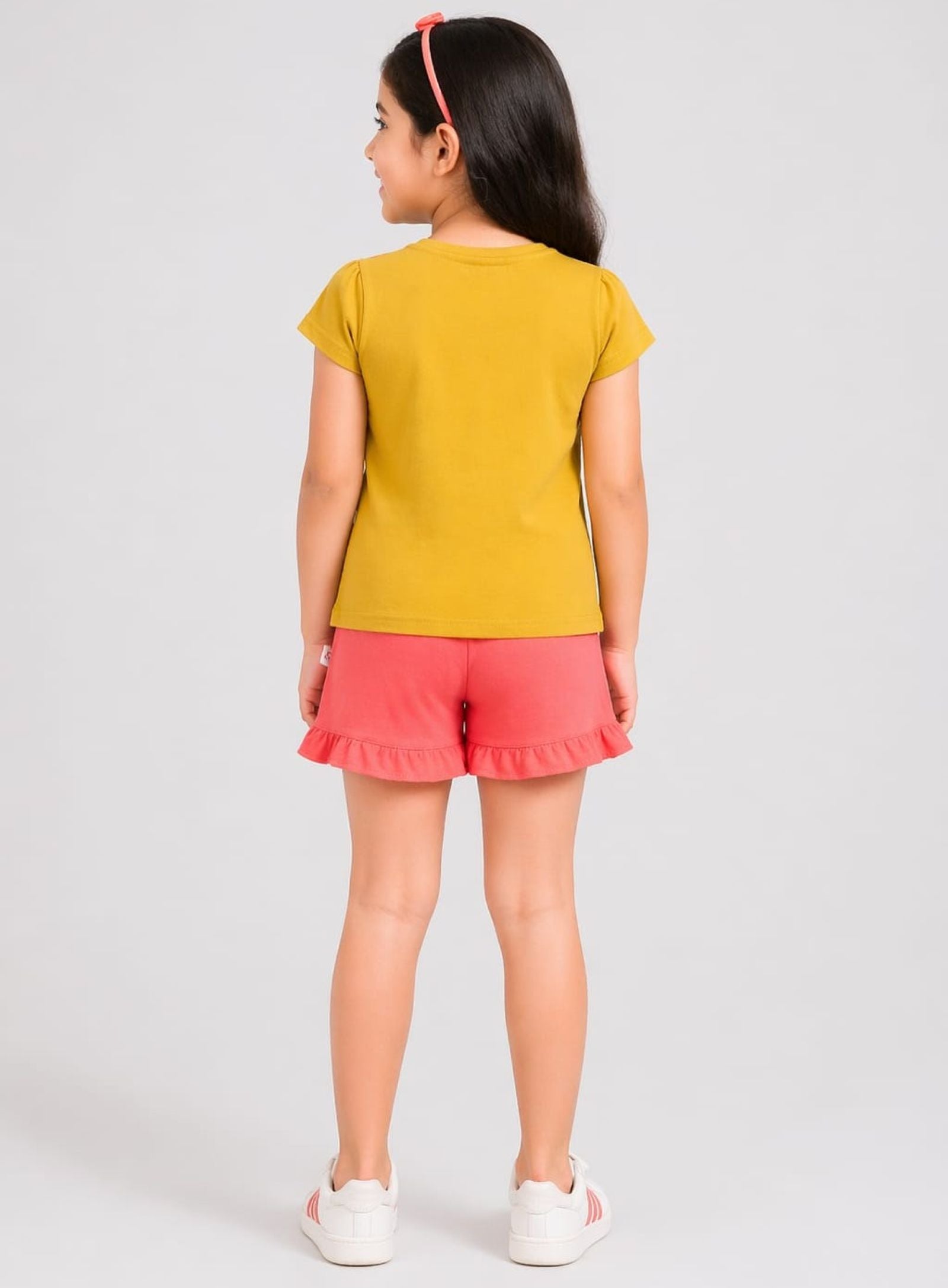 Girls Glow in Dark Printed Tee with Shorts