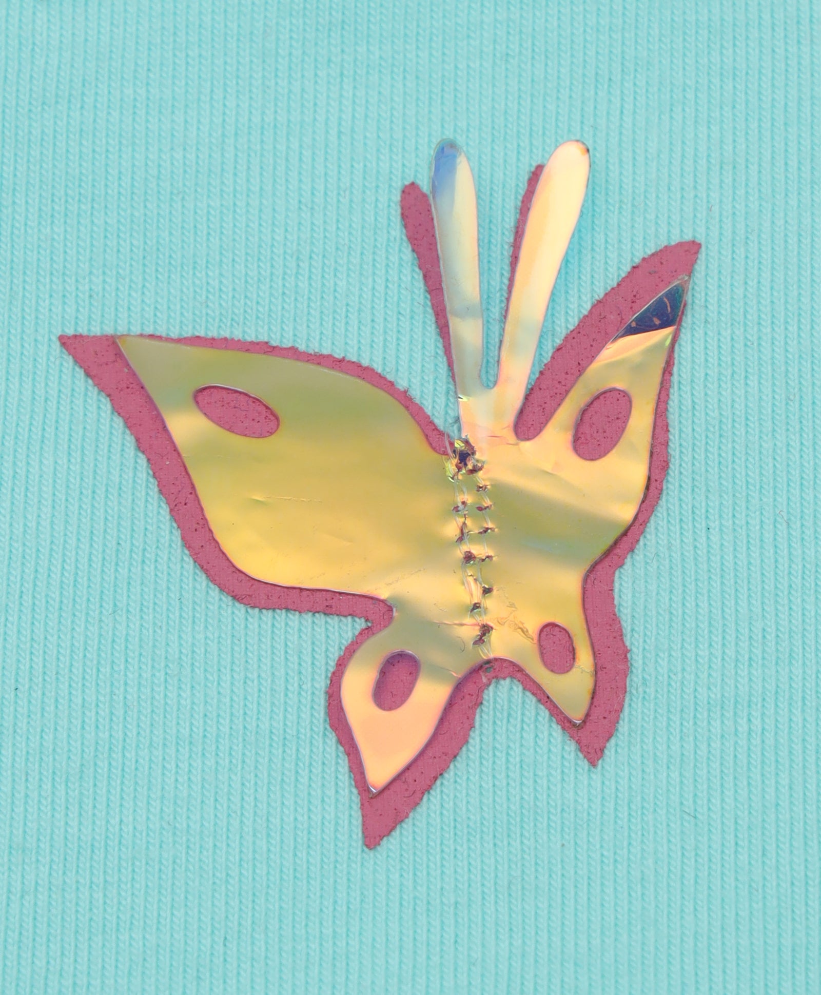 Girls Butterfly Printed Tee with Frilled Shorts