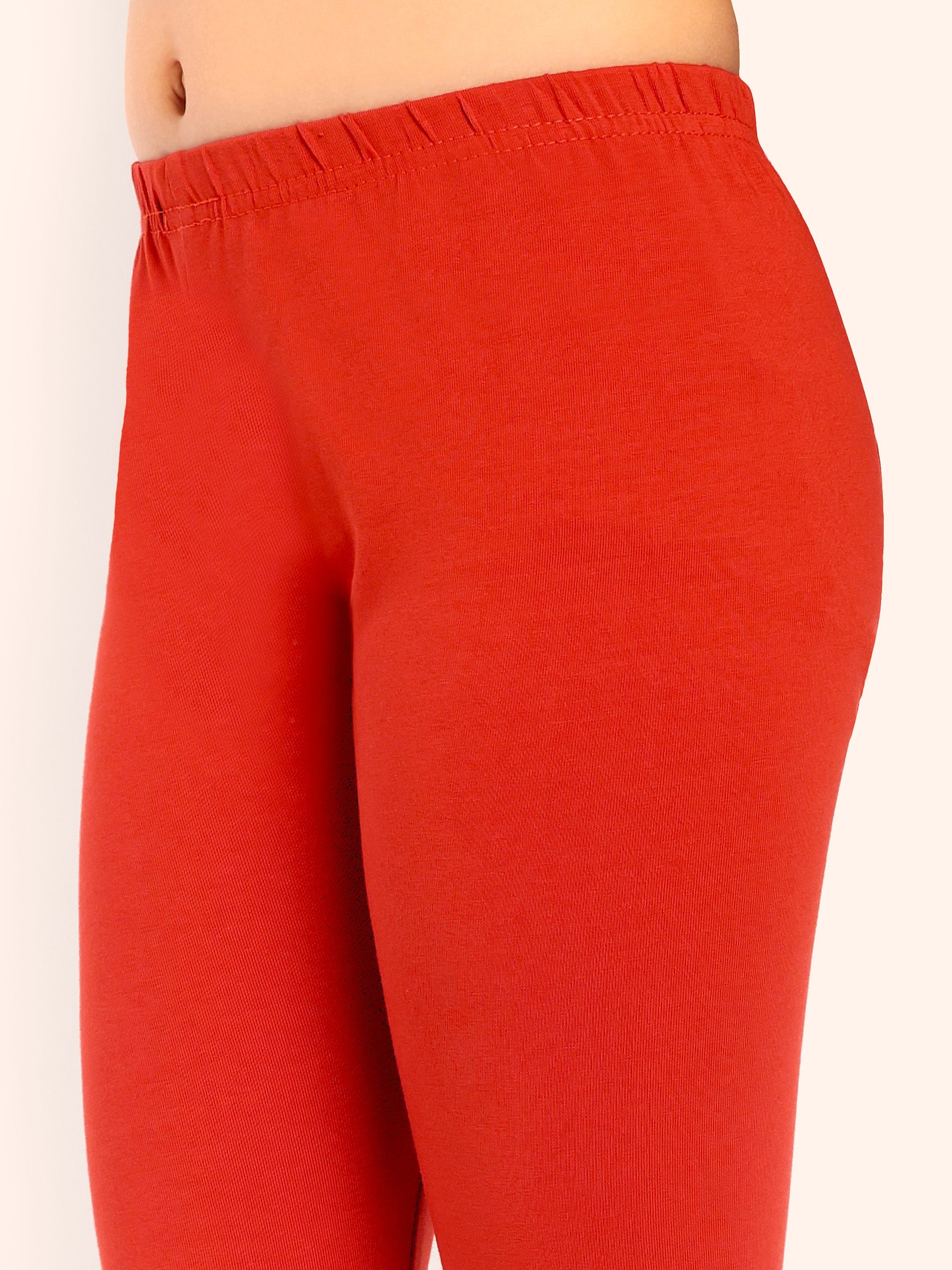 Cotton Lycra Knit Full Length Leggings Pack of 5 - MulticolorB