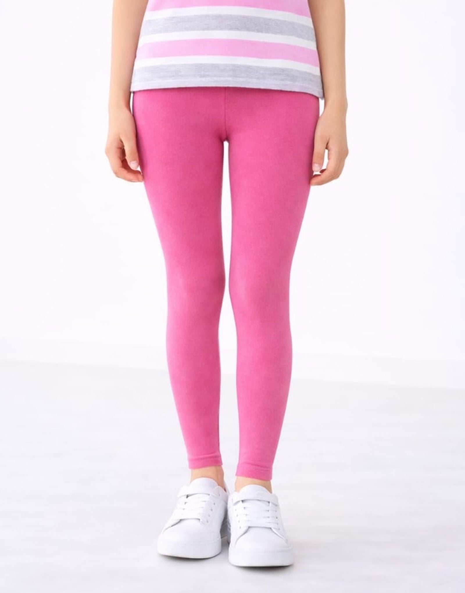 Cotton Lycra Knit Full Length Leggings Pack of 5 - Multi Pastel