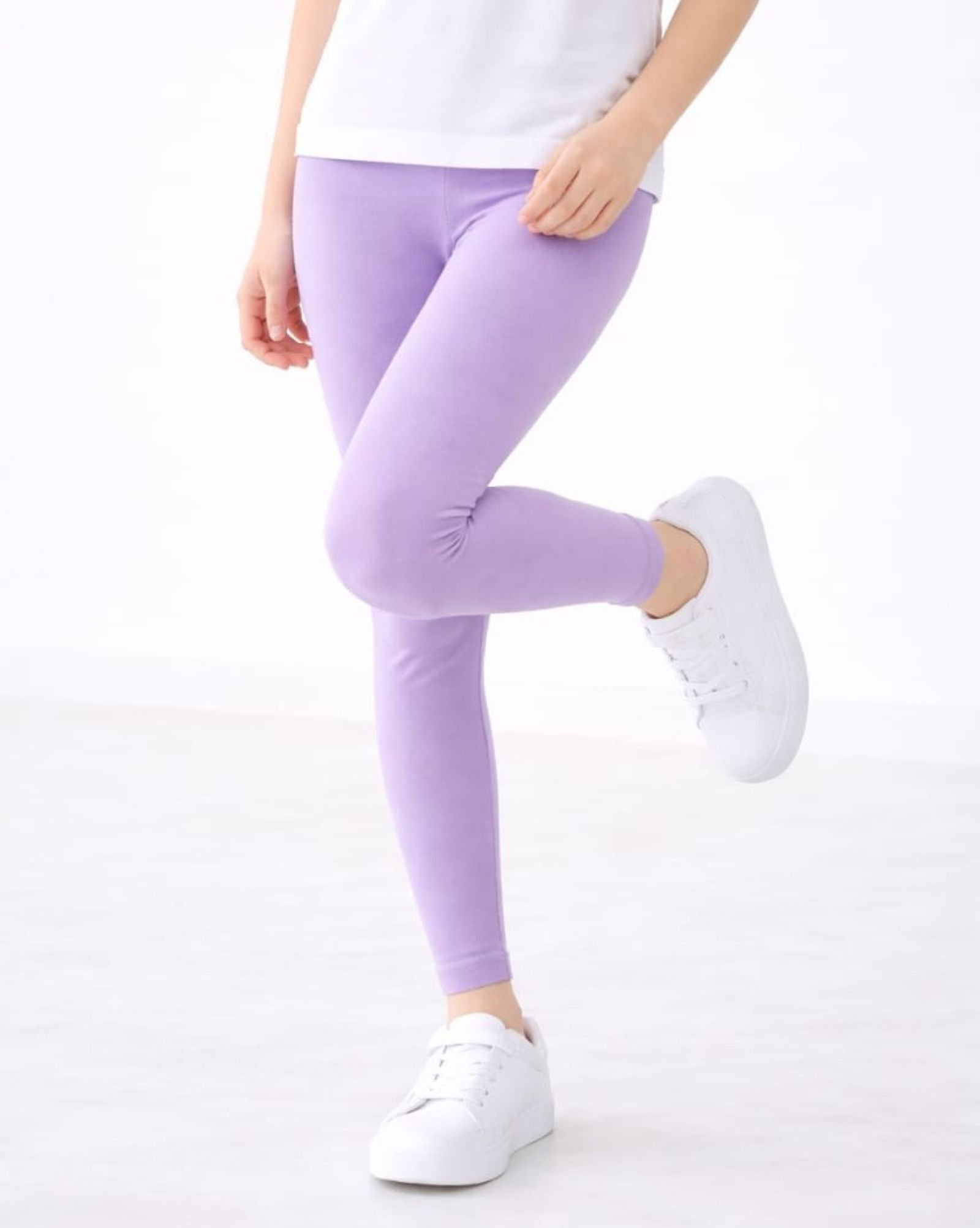 Cotton Lycra Knit Full Length Leggings Pack of 5 - Multi PastelB