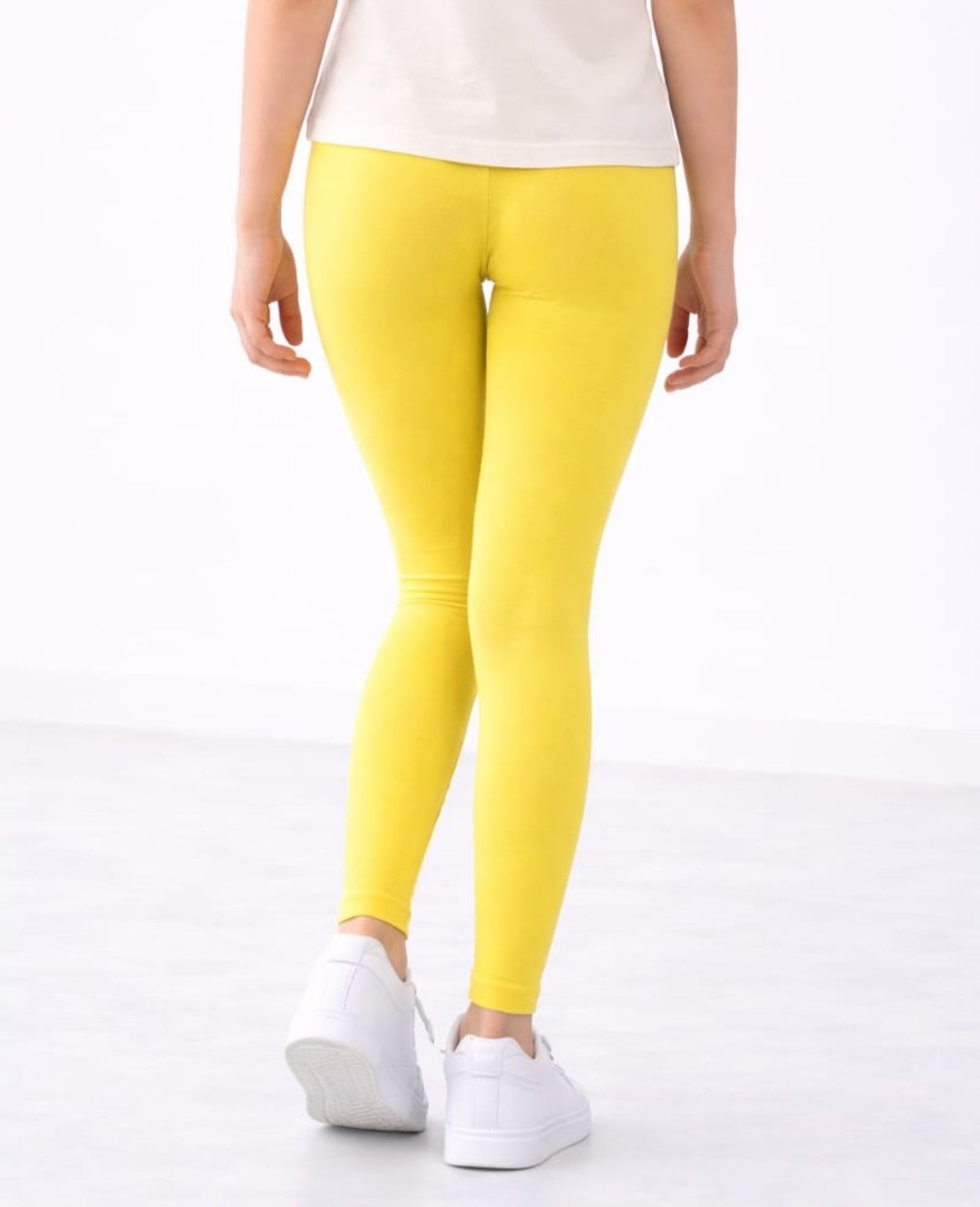 Cotton Lycra Knit Full Length Leggings Pack of 5 - Multi PastelB