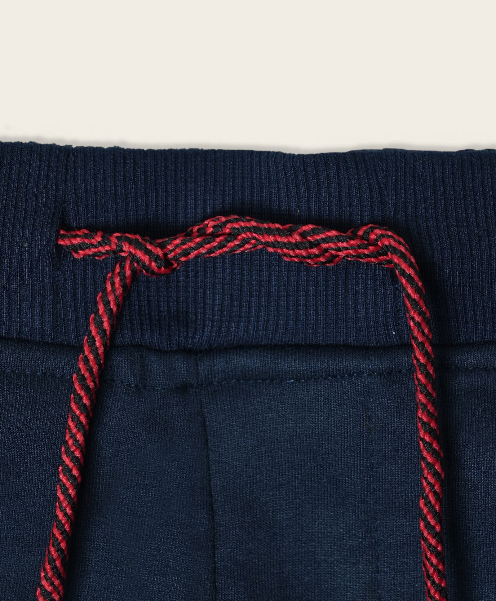 Cotton Loopknit Full Length Pleated Pattern GameMode Printed Joggers - Navy