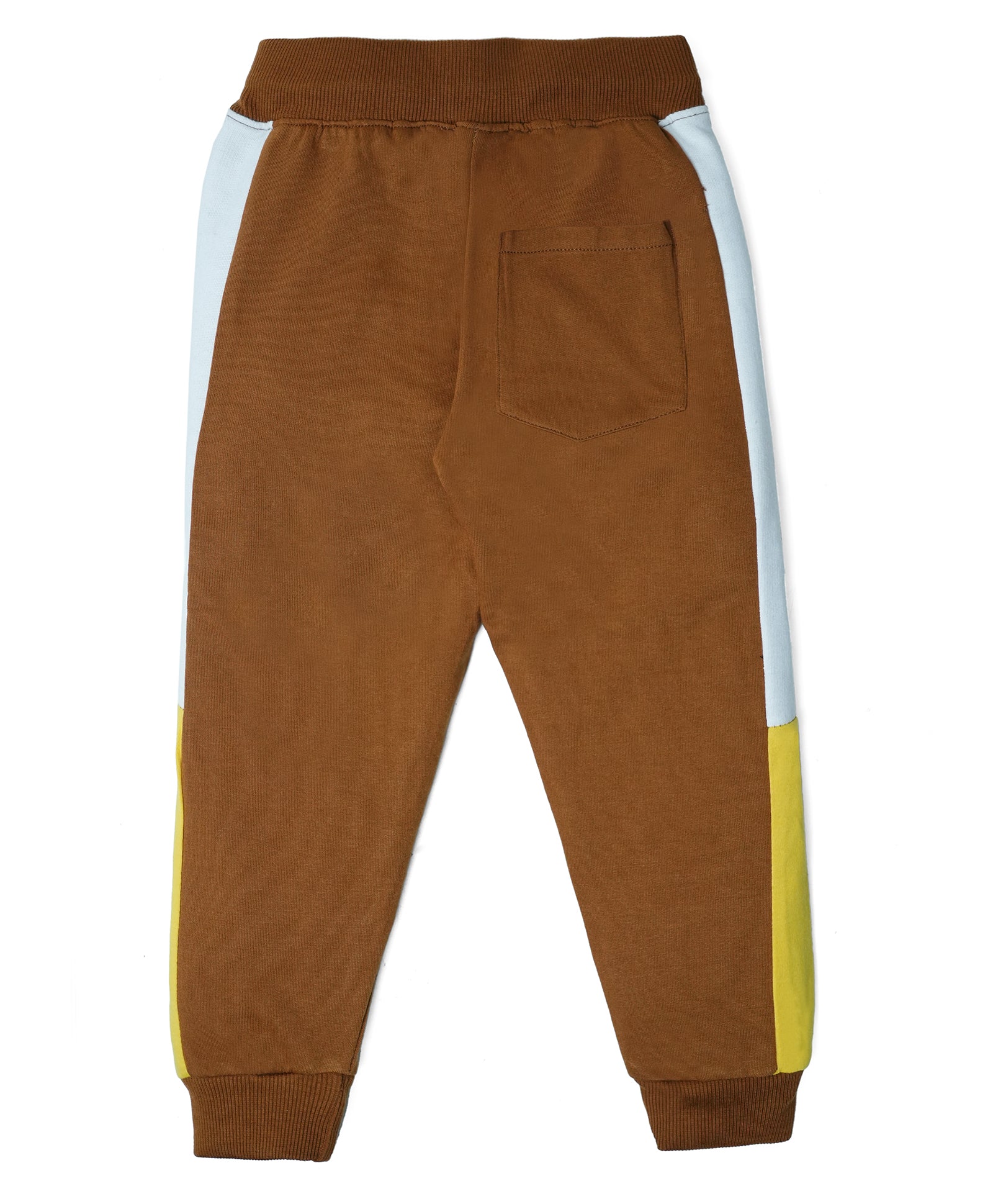 Cotton Loopknit Full Length Fancy Pattern Rockstar Printed Joggers - Brown