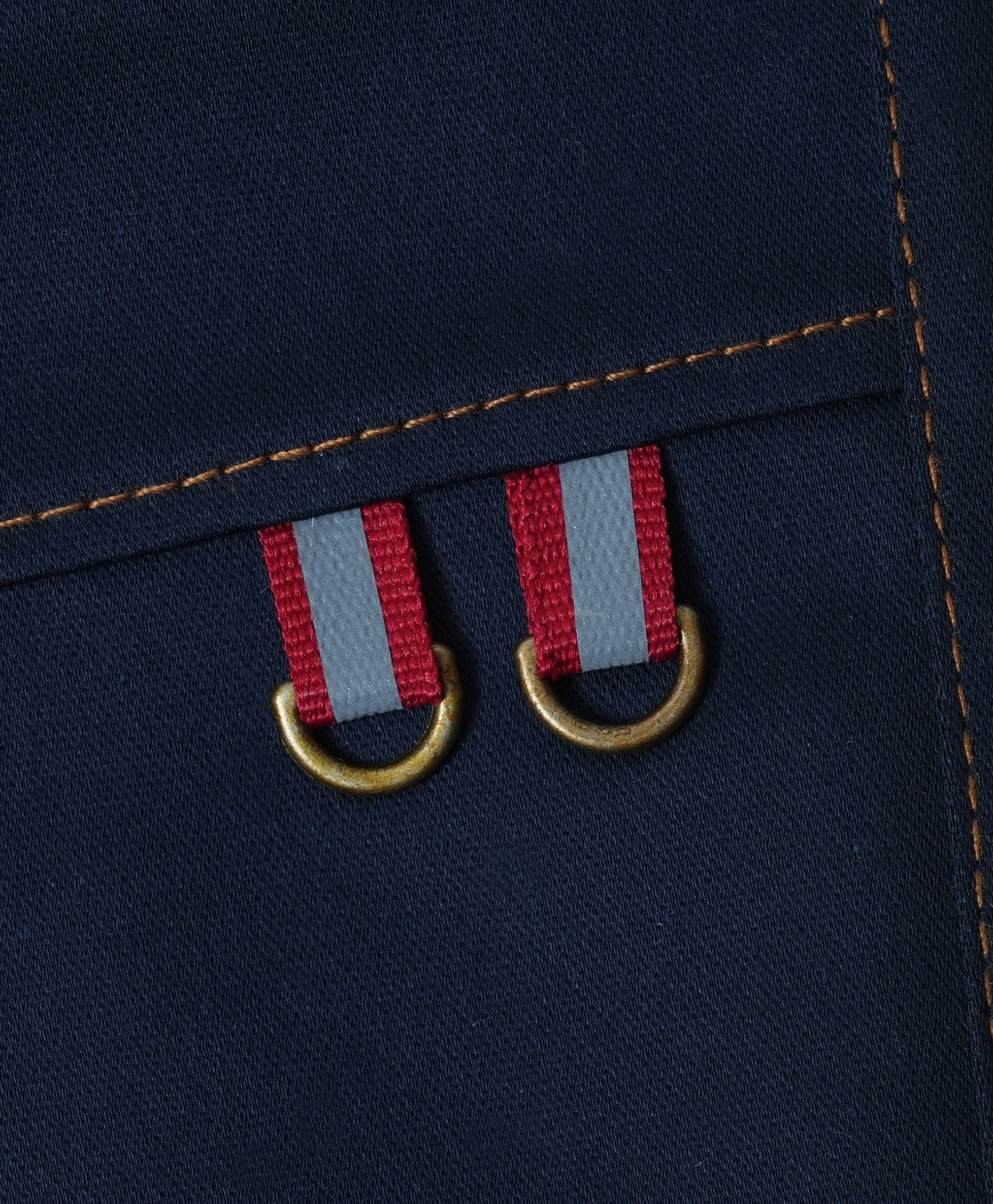 Stretchable Cotton Jeans with Reflective Strip and Rib