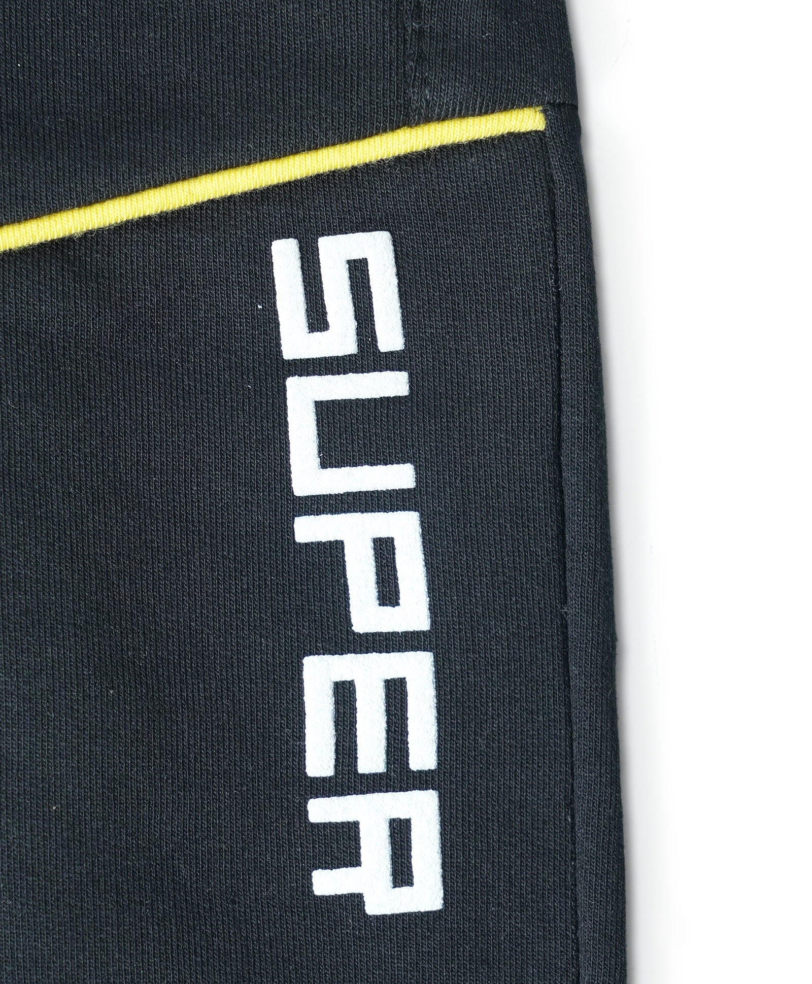 Cotton Looper Full Length Fancy Pocket SuperGamer Printed Joggers - Black