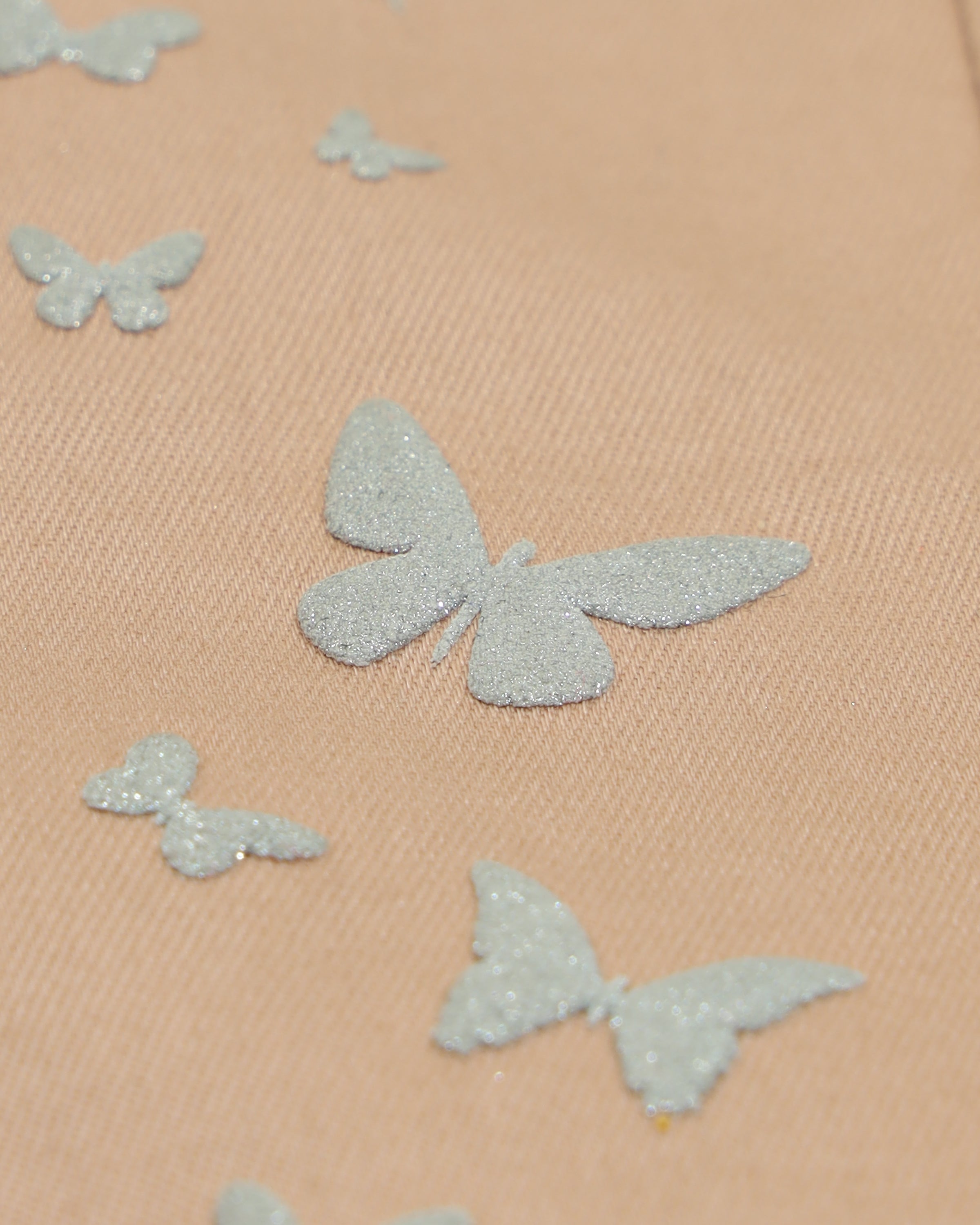 Cotton Lycra Trouser with Glitter Butterflies