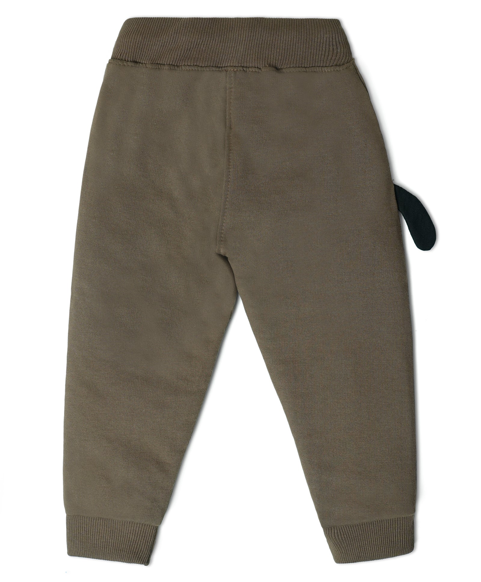 Cotton Looper Full Length Fancy Pocket Joggers - Brown