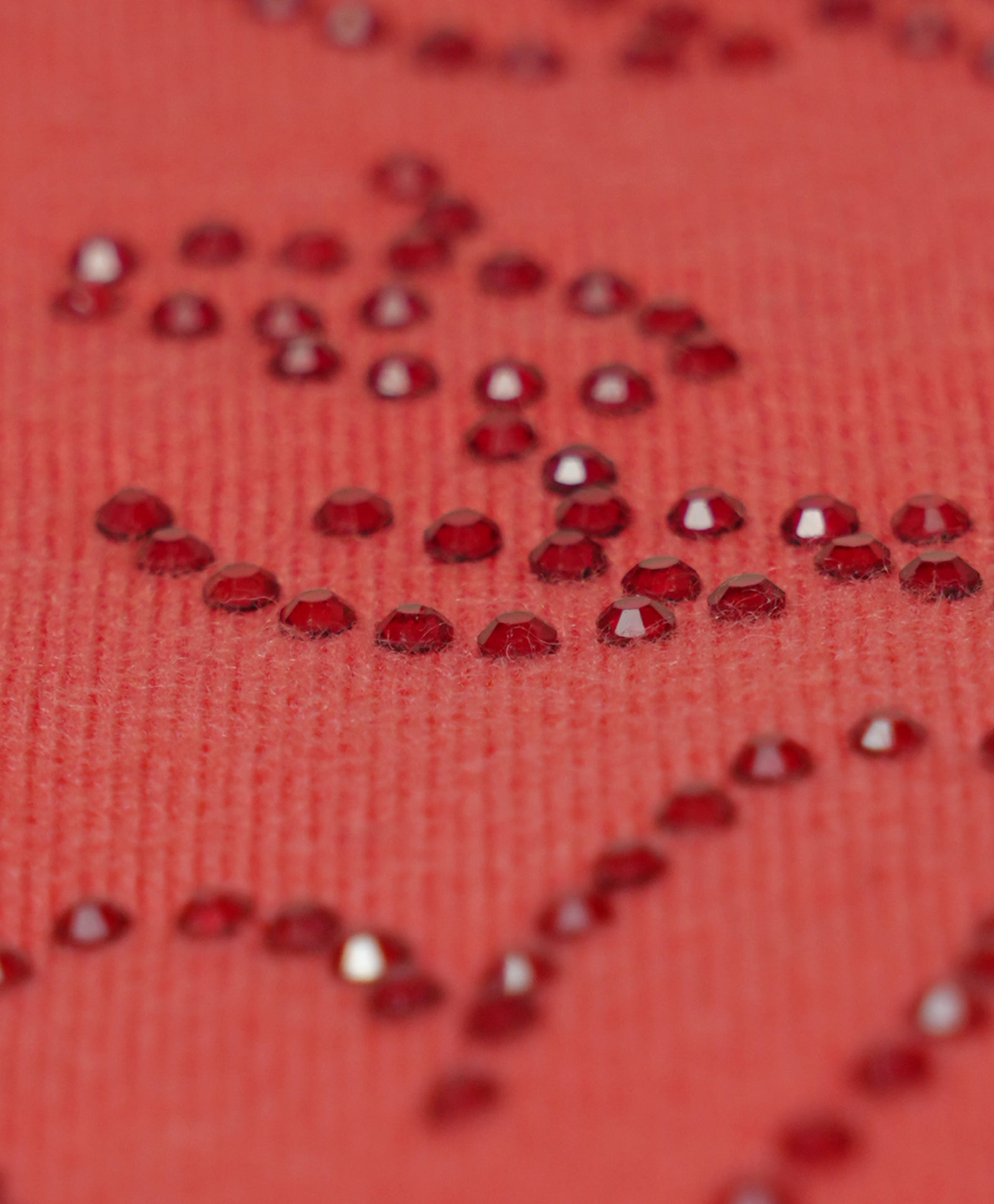 Cotton Joggers with Rhinestone Hearts