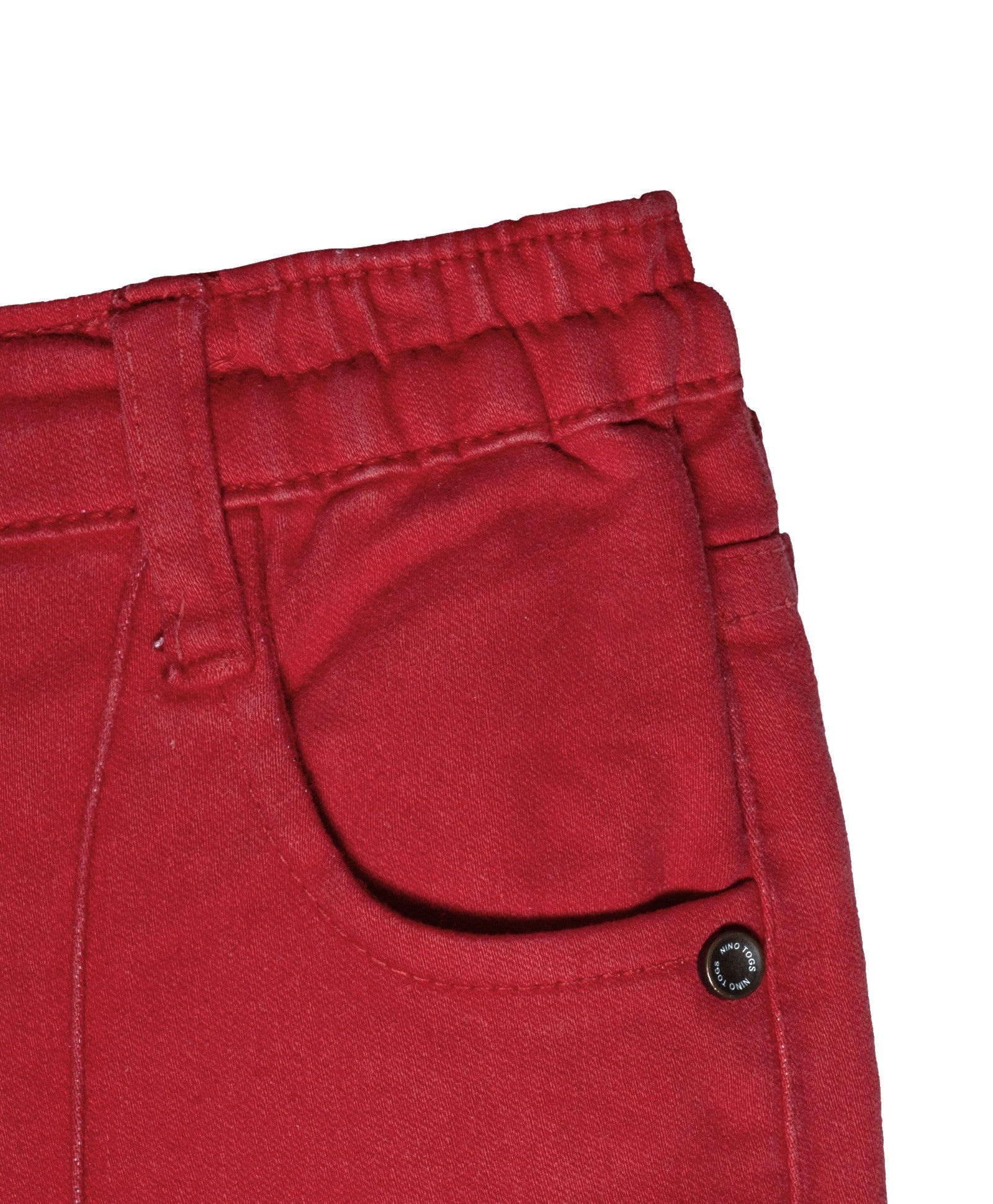 Cotton Denim Comfort Straight Fit Stretchable Jeans - Red