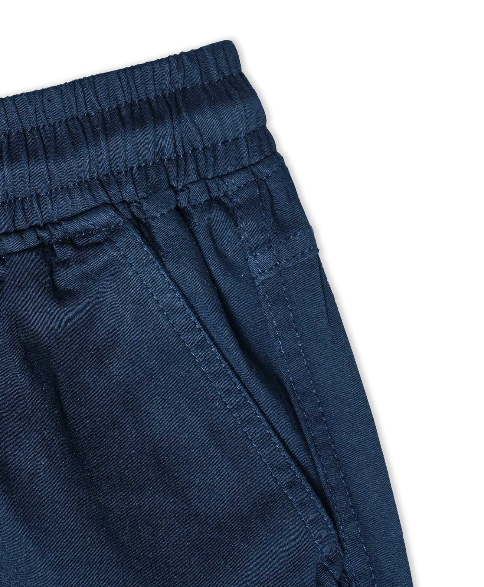 Cotton Woven Cargo Pants with Fancy Box Pockets - Navyblue